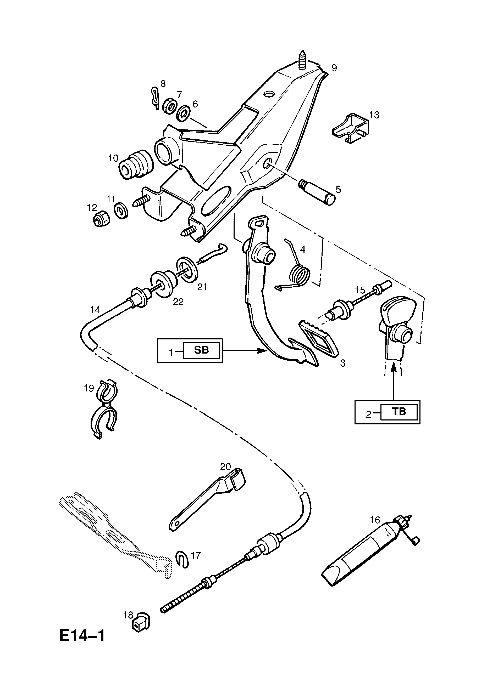 CLUTCH PEDAL AND FIXINGS (CONTD.) <small><i>[RHD]</i></small>
