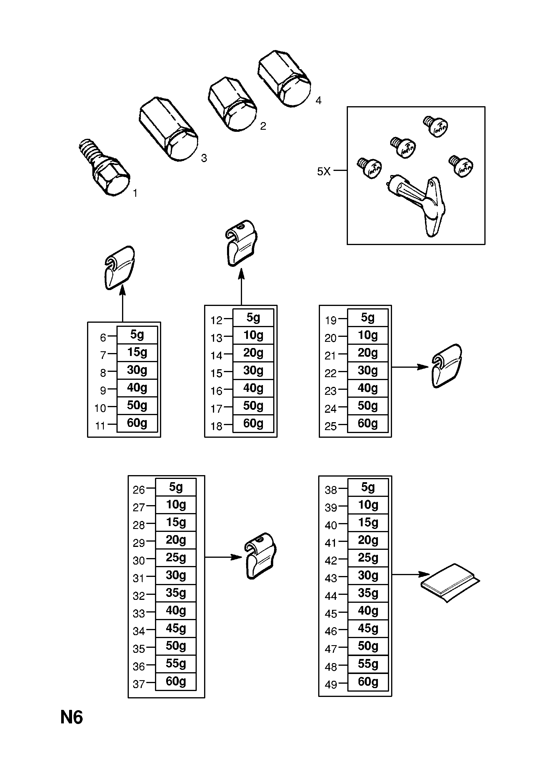 WHEEL BALANCE WEIGHTS <small><i>[FOR STEEL WHEELS CLAMPING HEAVY METAL FREE]</i></small>