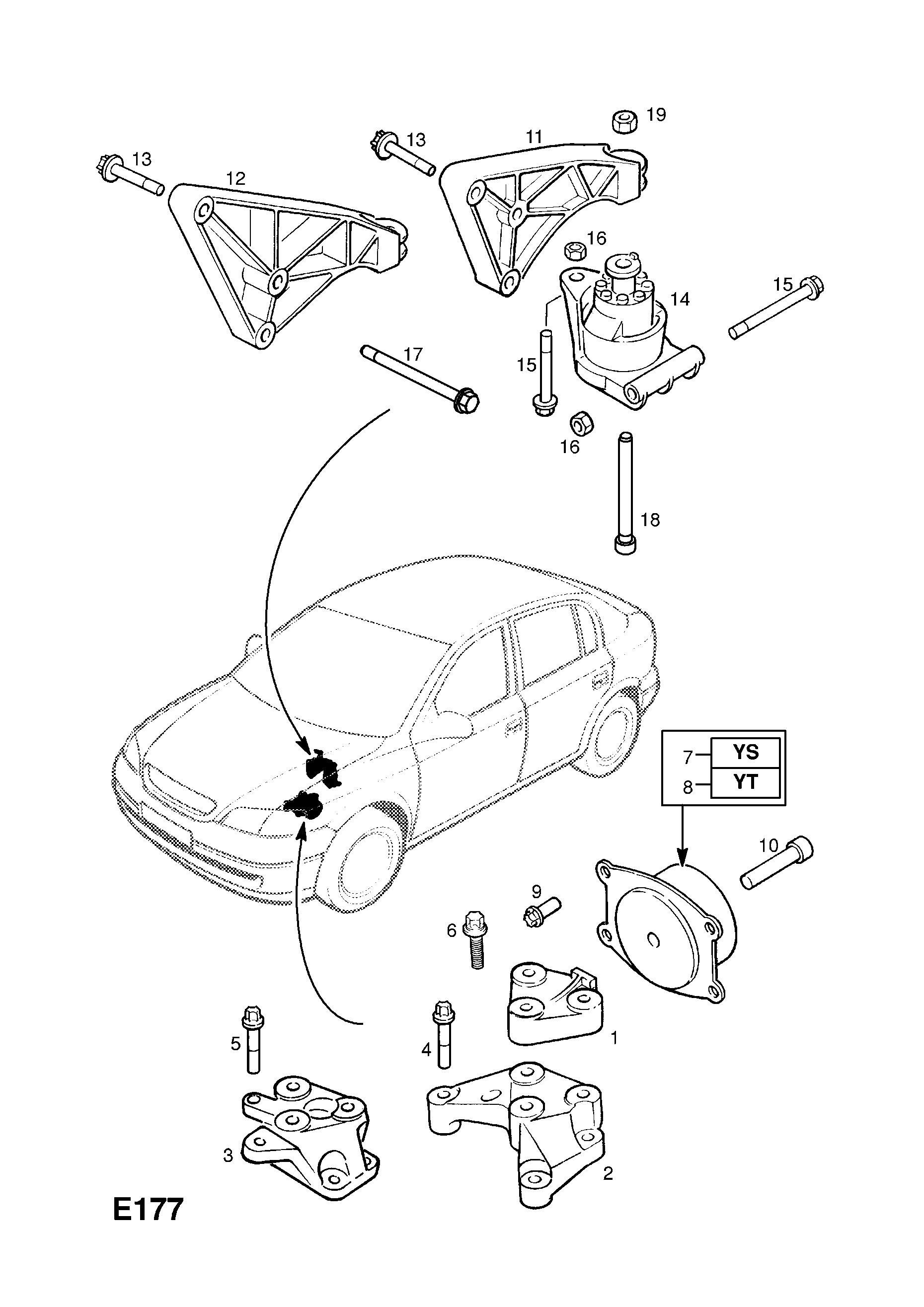 ENGINE MOUNTINGS (CONTD.) <small><i>[LEFT ENGINE MOUNTING]</i></small>
