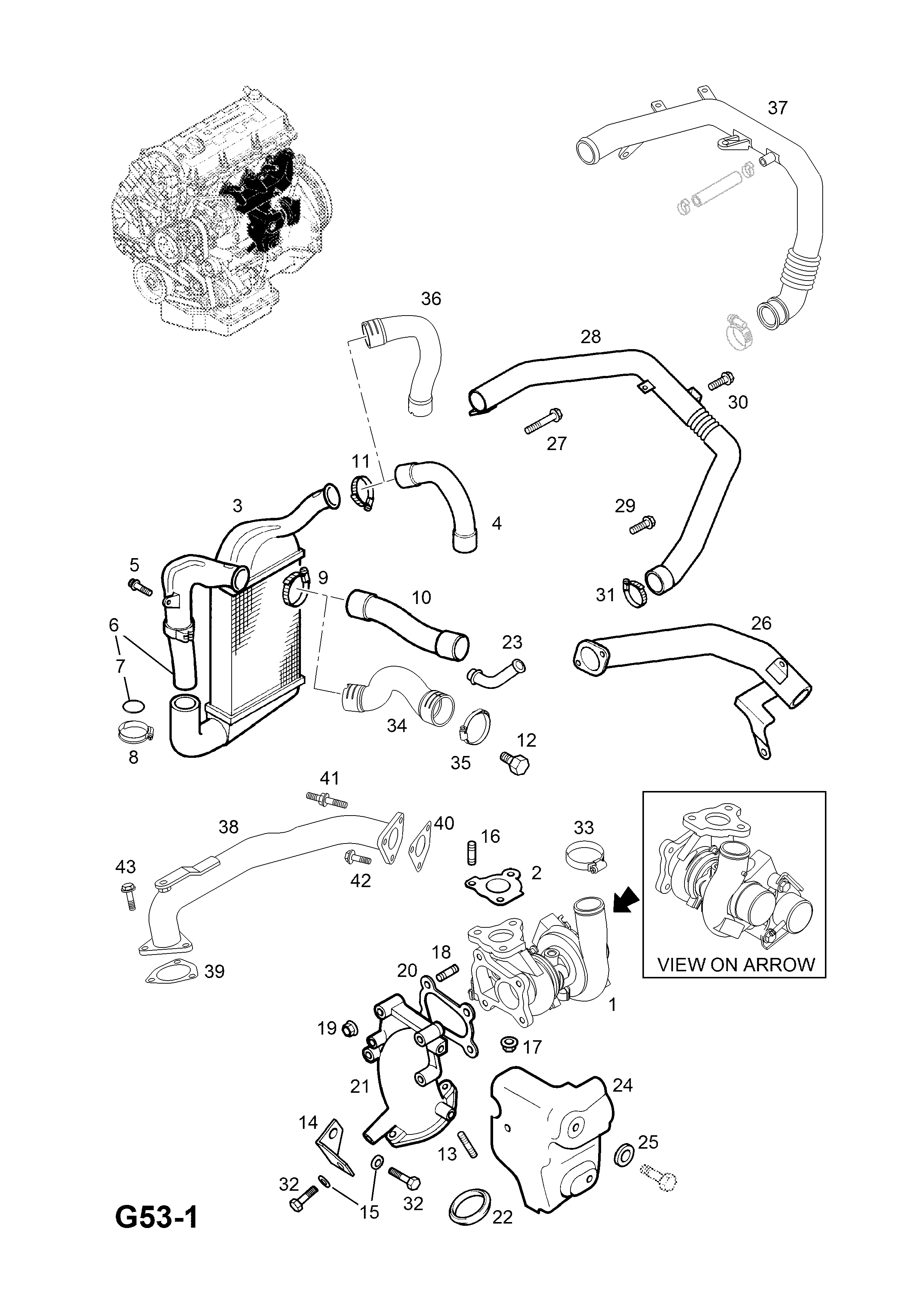 TURBOCHARGER (CONTD.) <small><i>[Y17DT[LR6] ENGINE]</i></small>