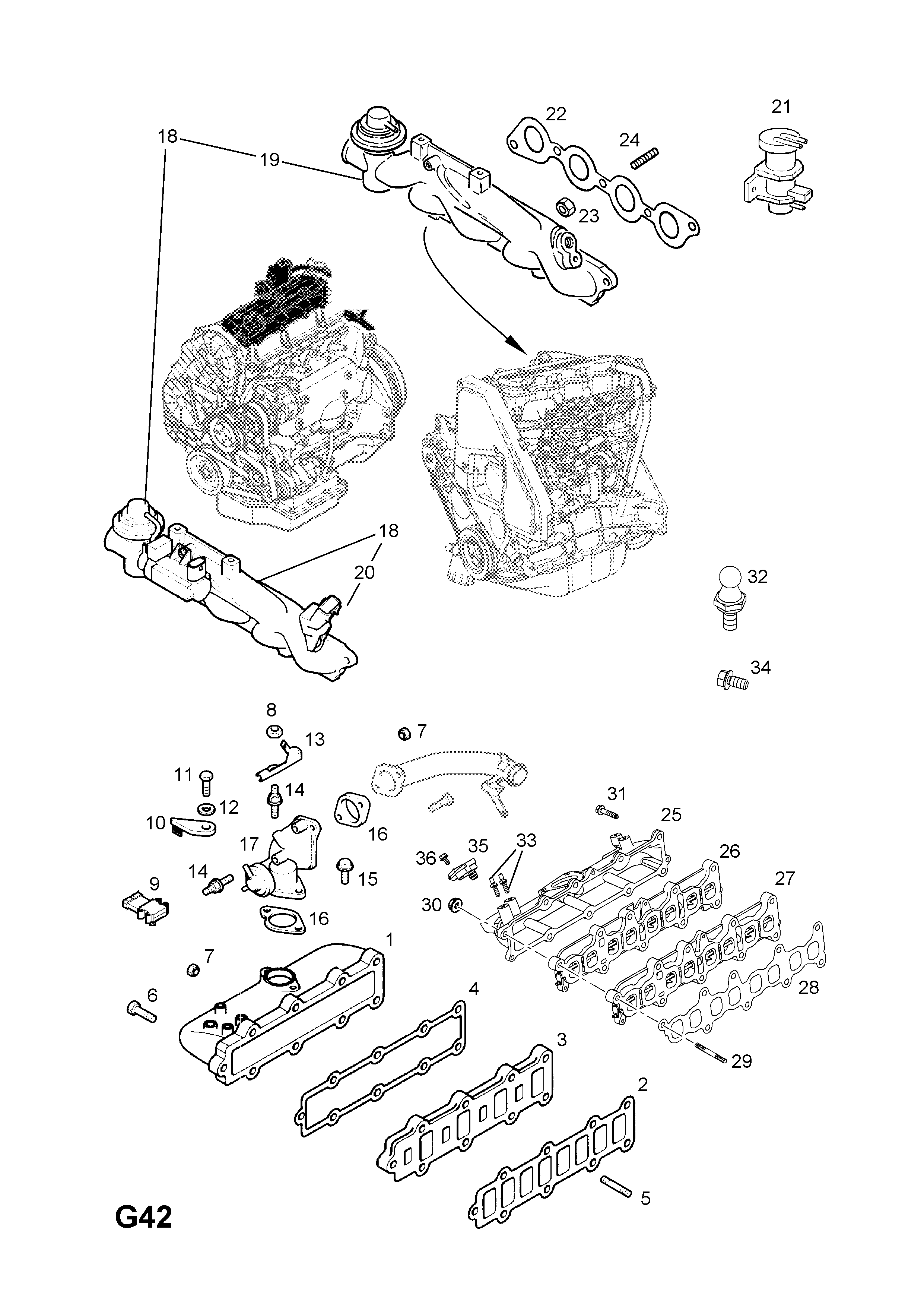 INDUCTION MANIFOLD (CONTD.) <small><i>[X17DTL[2H8] ENGINE]</i></small>