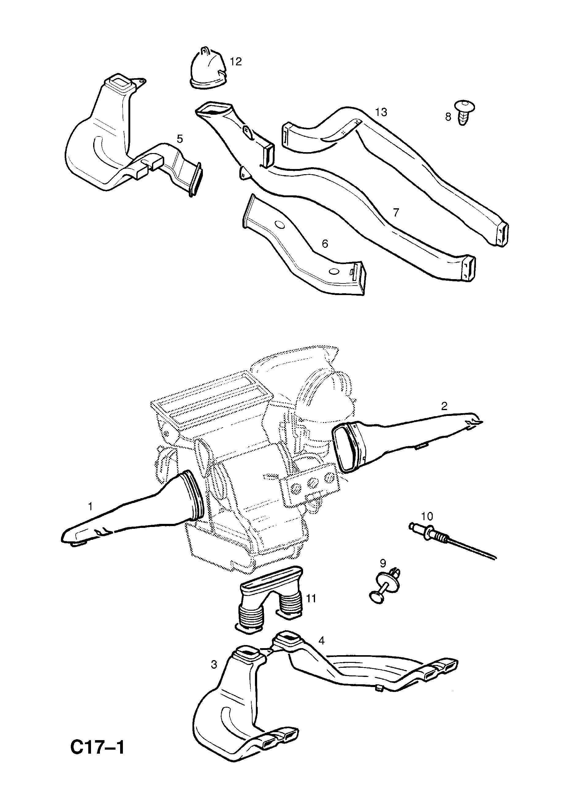 DISTRIBUTION HOUSING AND AIRFLOW (CONTD.) <small><i>[MONOCAB (F75)]</i></small>