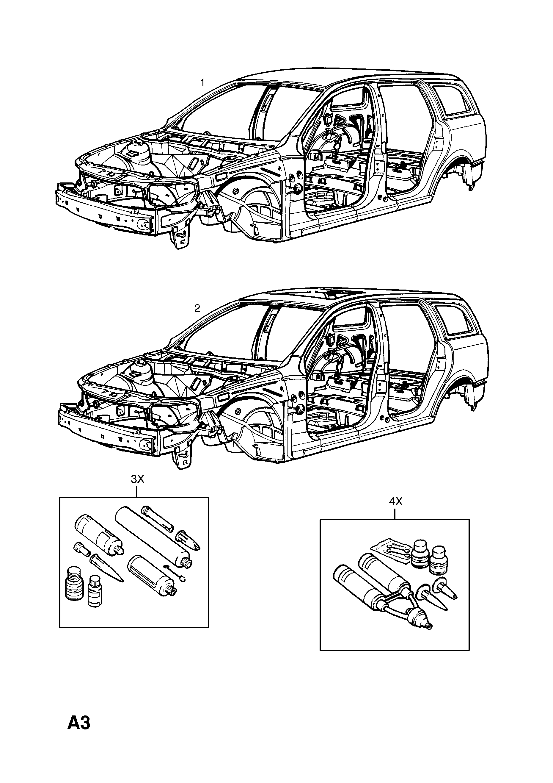 BODY SHELL (CONTD.) <small><i>[ESTATE (F35) WITH SUN ROOF]</i></small>