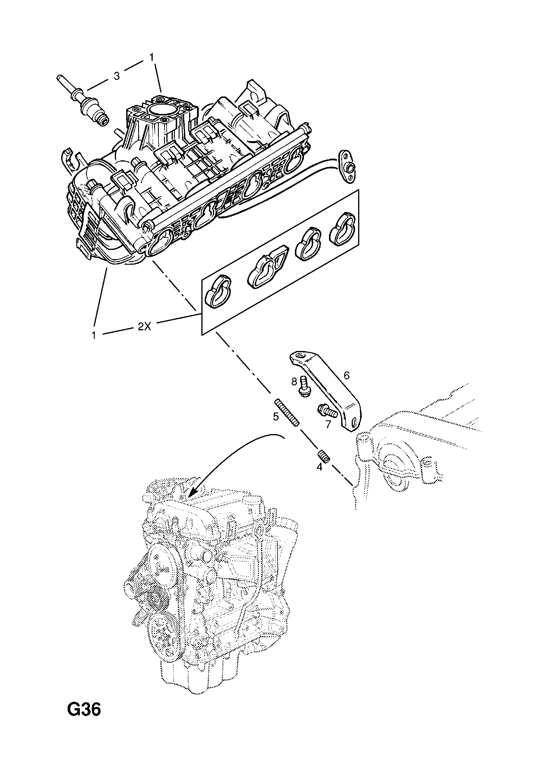 INDUCTION MANIFOLD <small><i>[X12XE[LW4] ENGINE]</i></small>