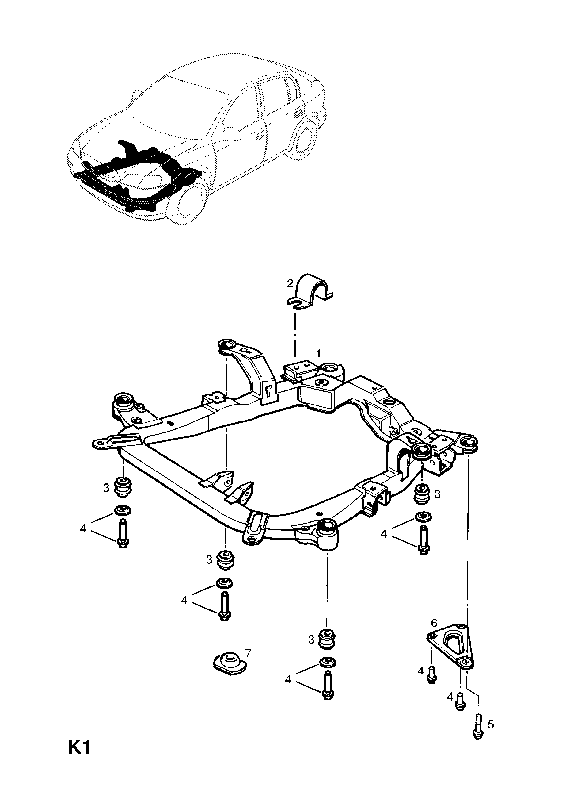 FRONT AXLE CROSSMEMBER <small><i>[COUPE, CONVERTIBLE (F07,F67)]</i></small>