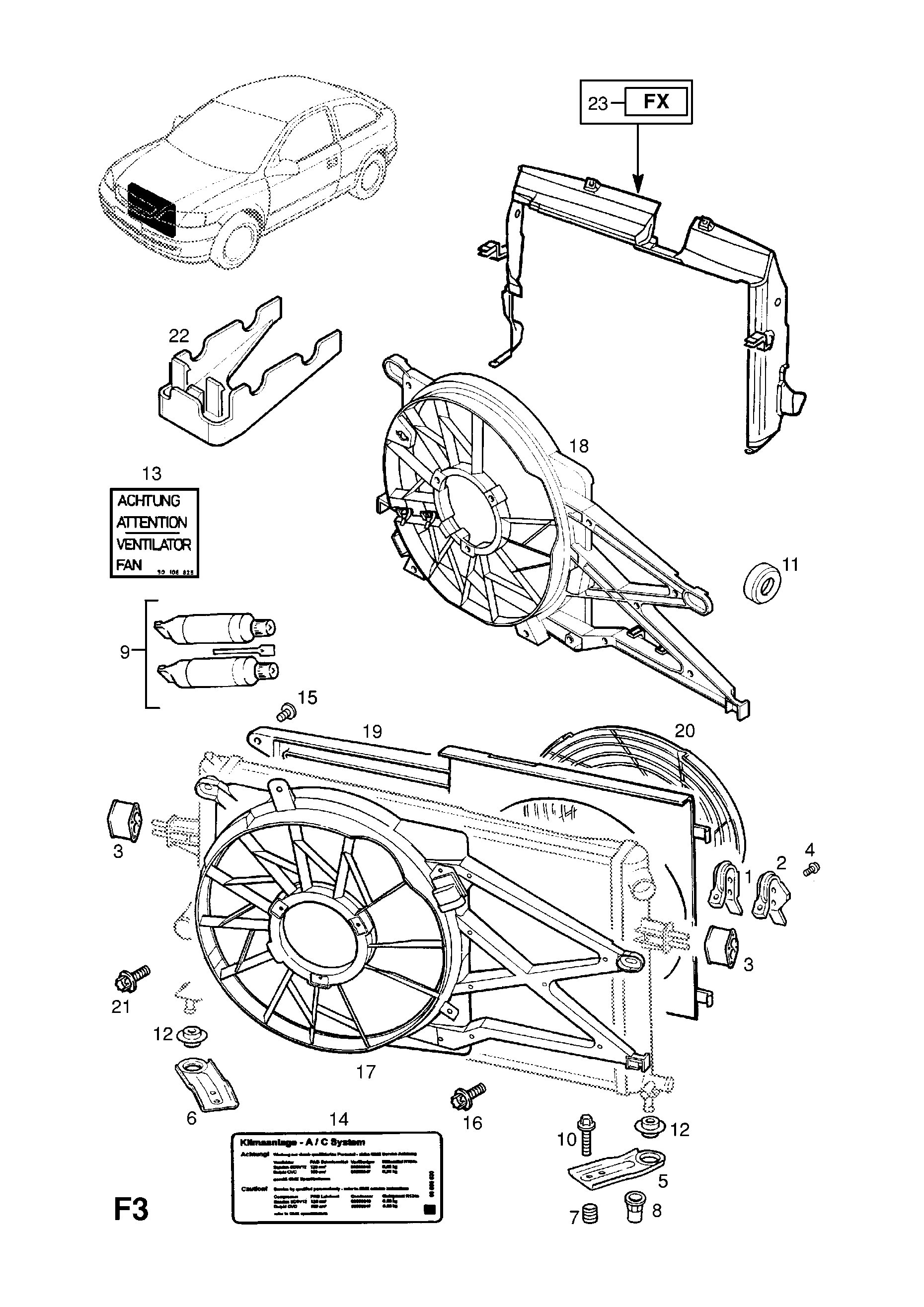 RADIATOR MOUNTING PARTS <small><i>[CONVERTIBLE,COUPE (F07,F67)]</i></small>