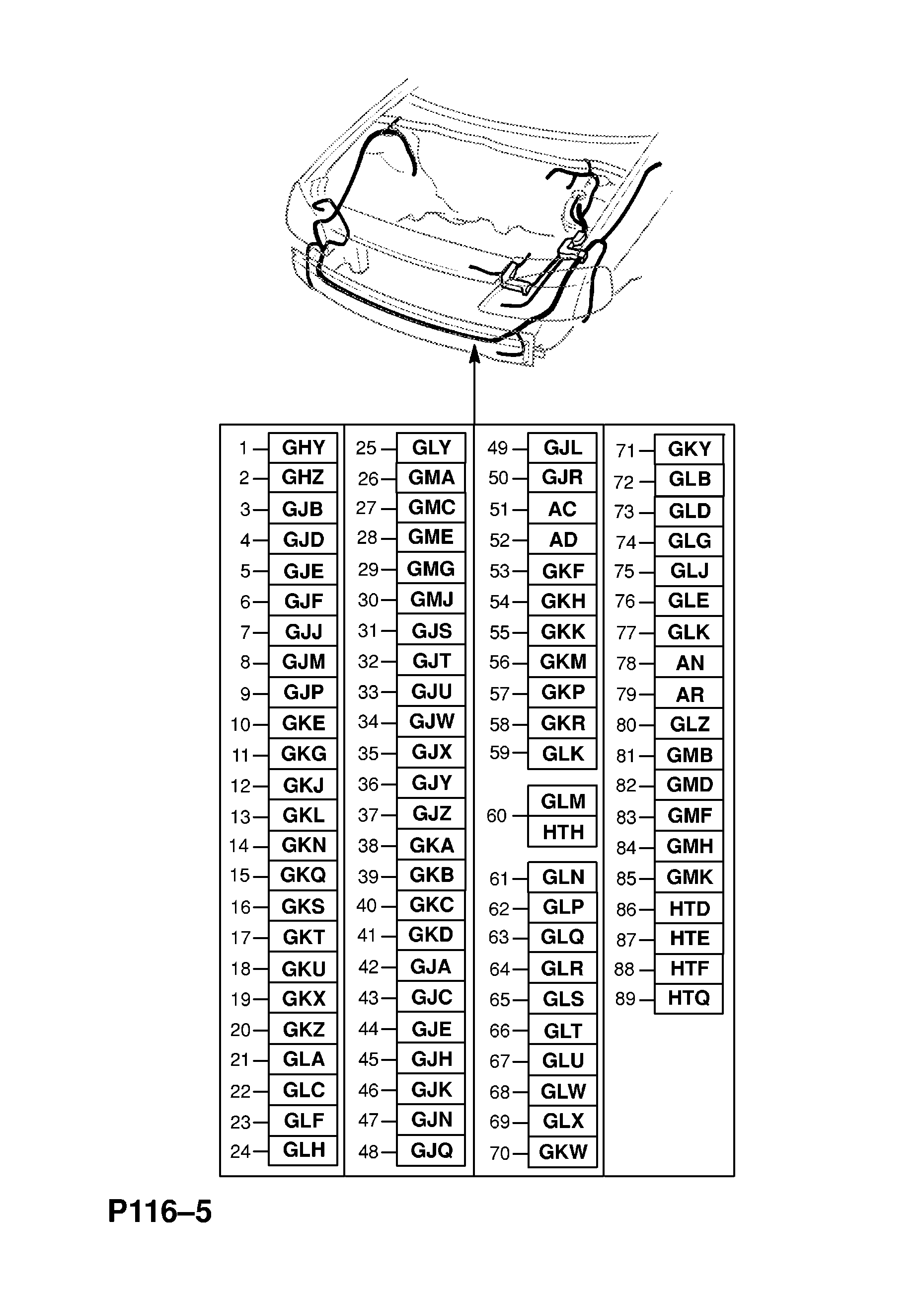 FRONT BODY WIRING HARNESS (CONTD.) <small><i>[MONOCAB (F75) (EXCEPT RAIN SENSOR) (FOR AIR CONDITIONING) (42000001- 4H000001- 4G000001-)]</i></small>