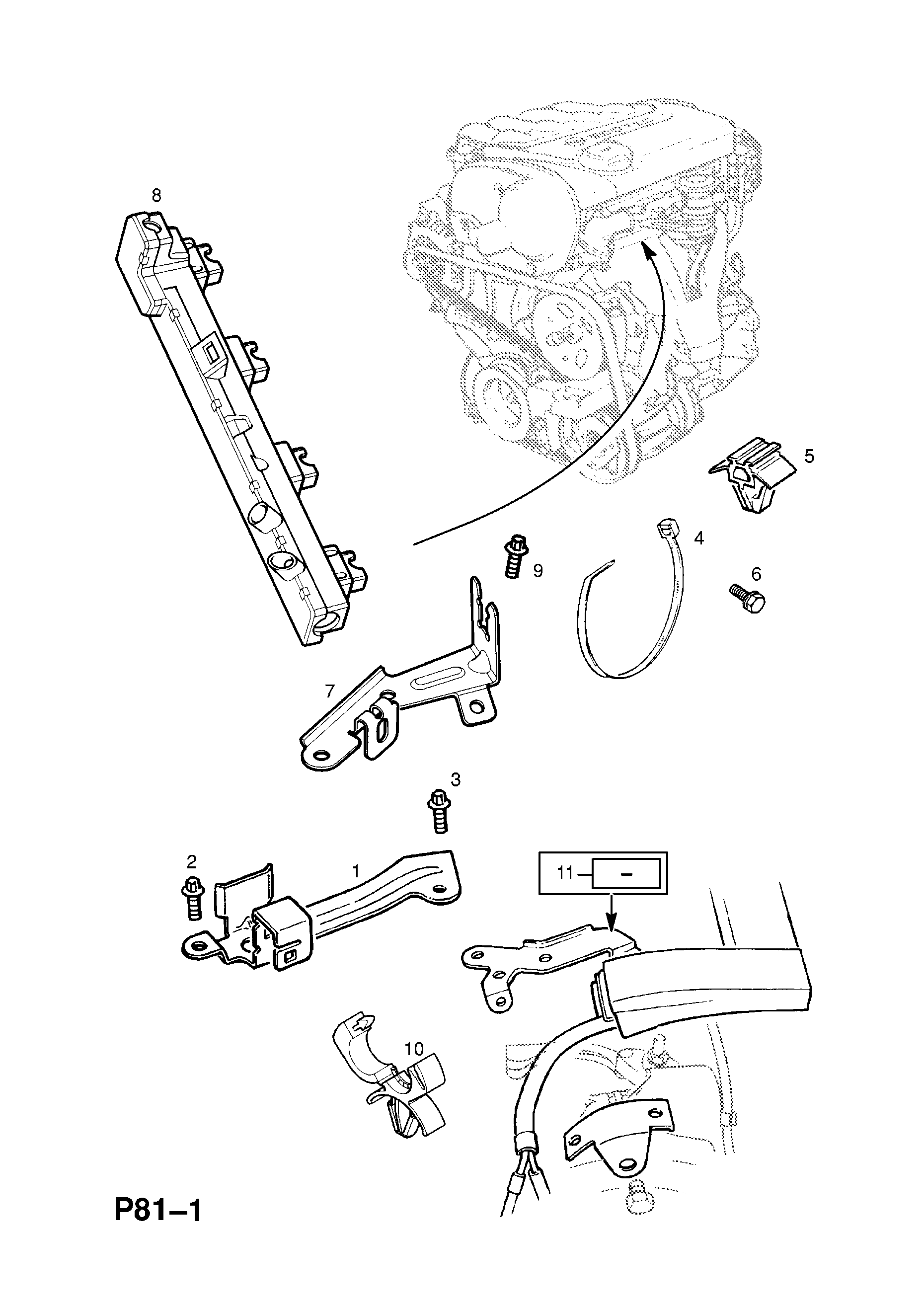 FUEL INJECTION HARNESS (CONTD.) <small><i>[X14XE[L95],Z14XE[L95] ENGINES (CONTD.)]</i></small>