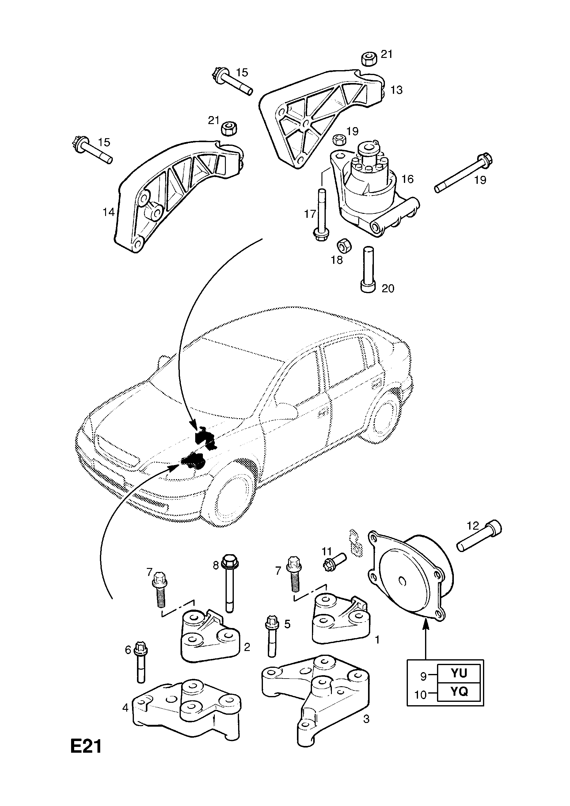 ENGINE MOUNTINGS (CONTD.) <small><i>[REAR ENGINE MOUNTING]</i></small>