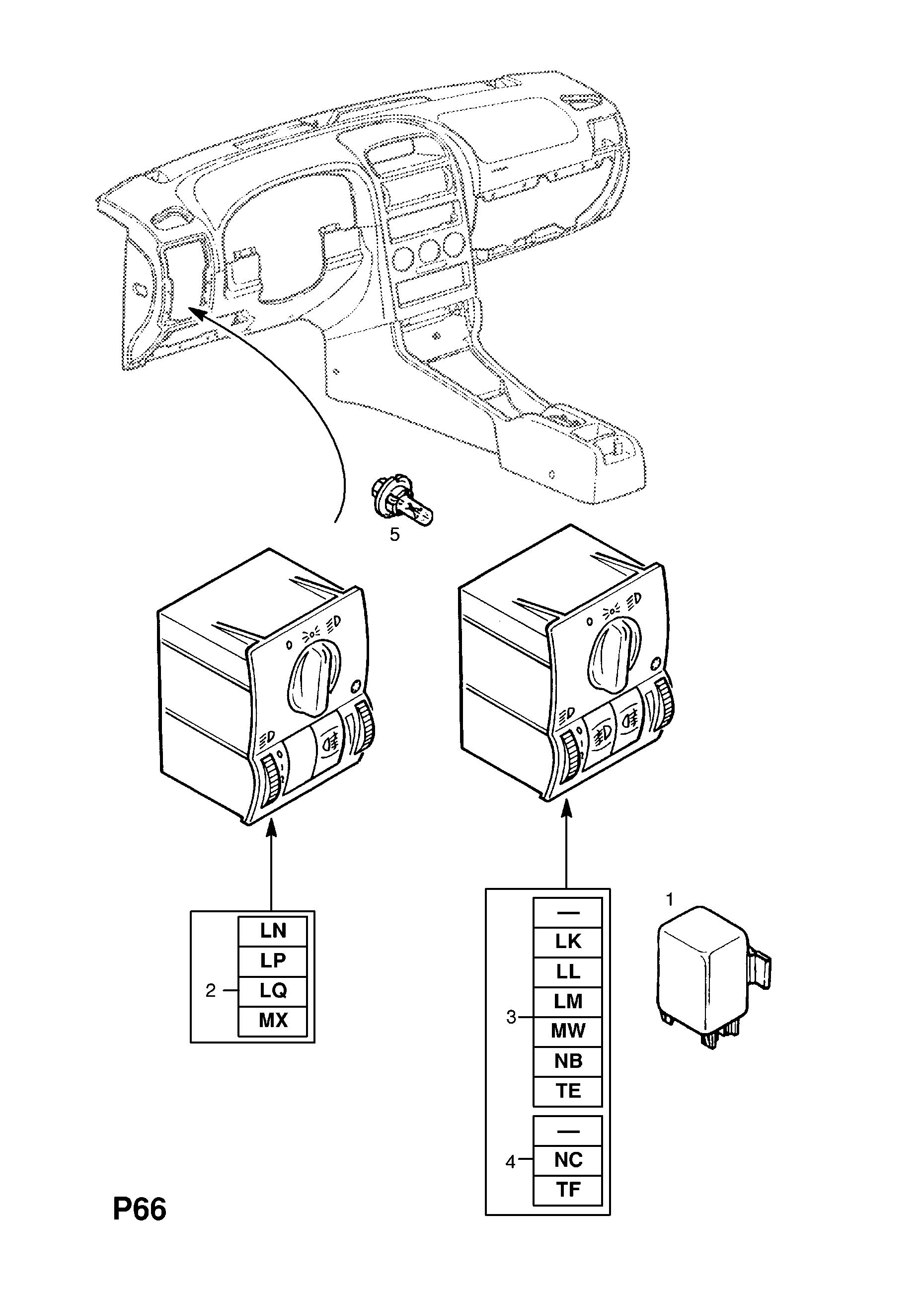LIGHTING SWITCH <small><i>[CONVERTIBLE,COUPE (F07,F67)]</i></small>