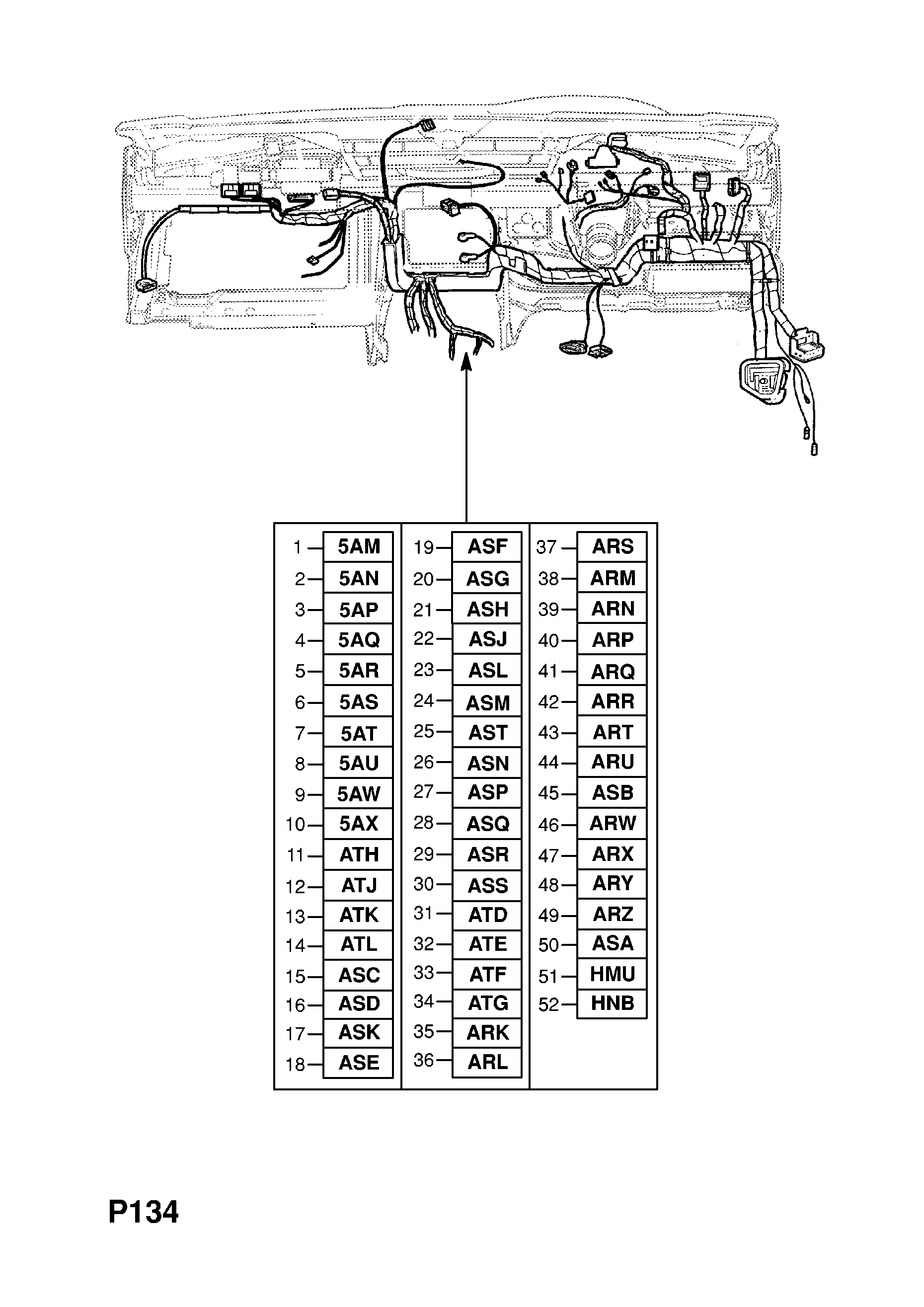 KABELSATZ ARMATURENTAFEL (FORTSETZUNG) <small><i>[SCHRAEGHECK,STUFENHECK,CARAVAN,LIEFERWAGEN (F08,F35,F48,F69,F70) (LL) (FUER ELEKTRONISCHE KLIMAANLAGE) (NICHT IN VERB. MIT XENON-SCHEINWERFERN) (32000001- 35000001- 38000001- 4G000001-)]</i></small>