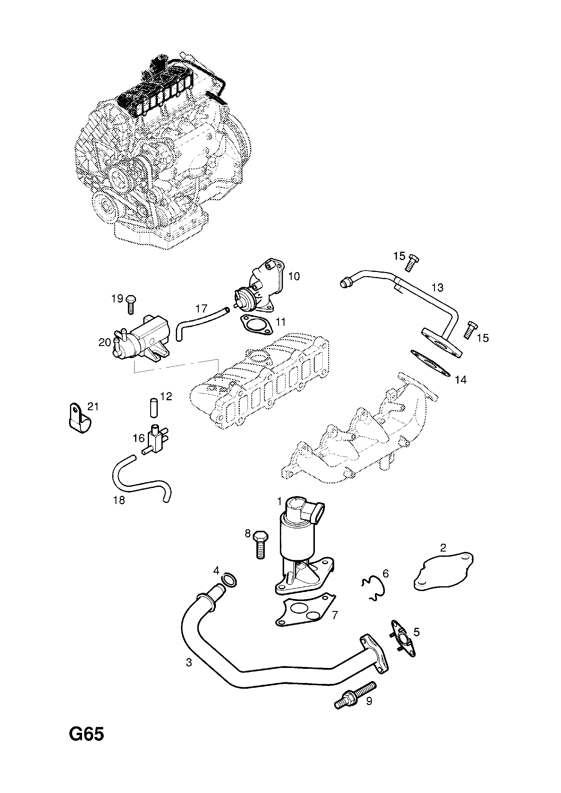 EXHAUST GAS RECIRCULATION (CONTD.) <small><i>[Y17DT[LR6] ENGINE]</i></small>