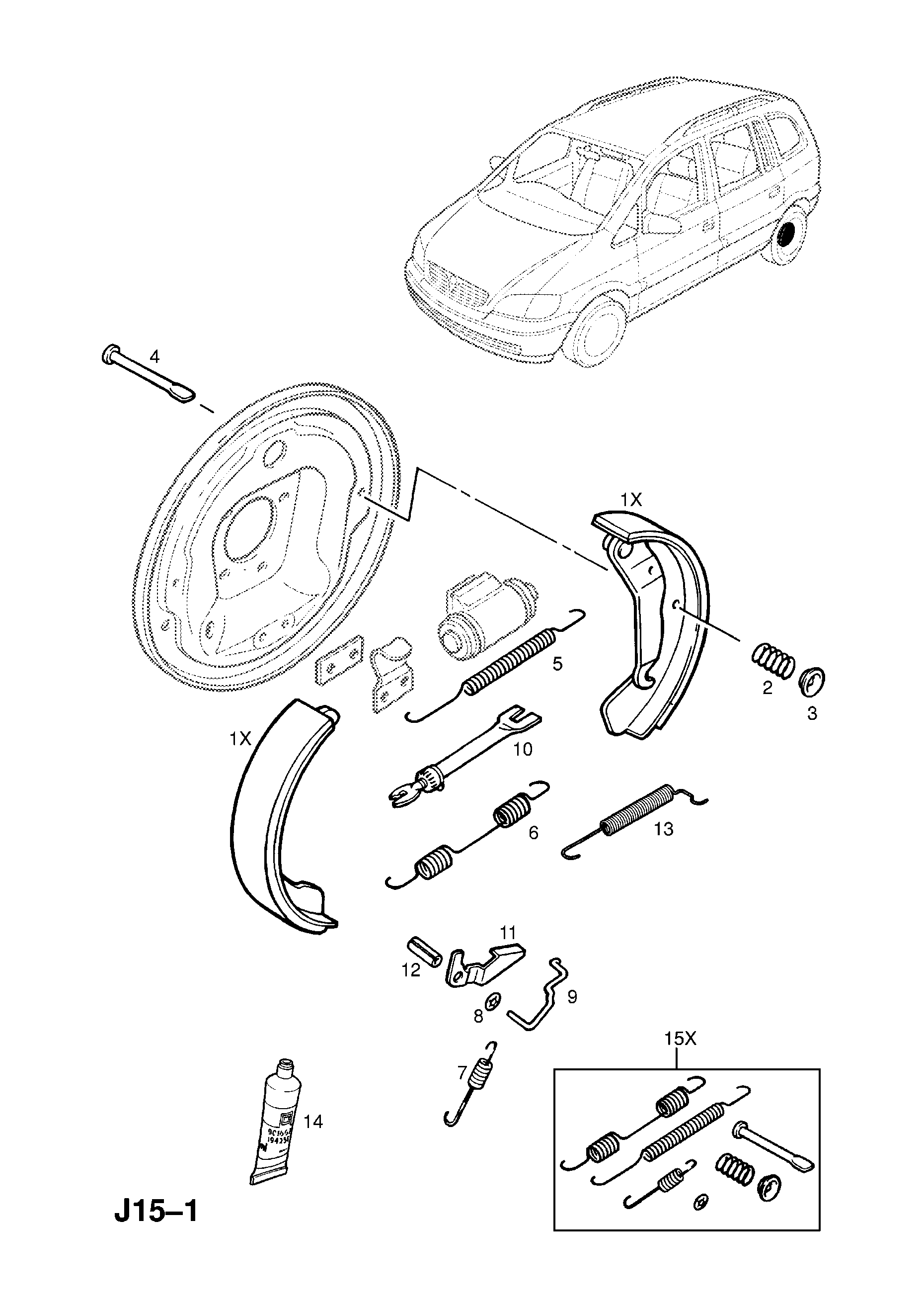 REAR BRAKE SHOE AND LINING (CONTD.) <small><i>[MONOCAB (F75)]</i></small>