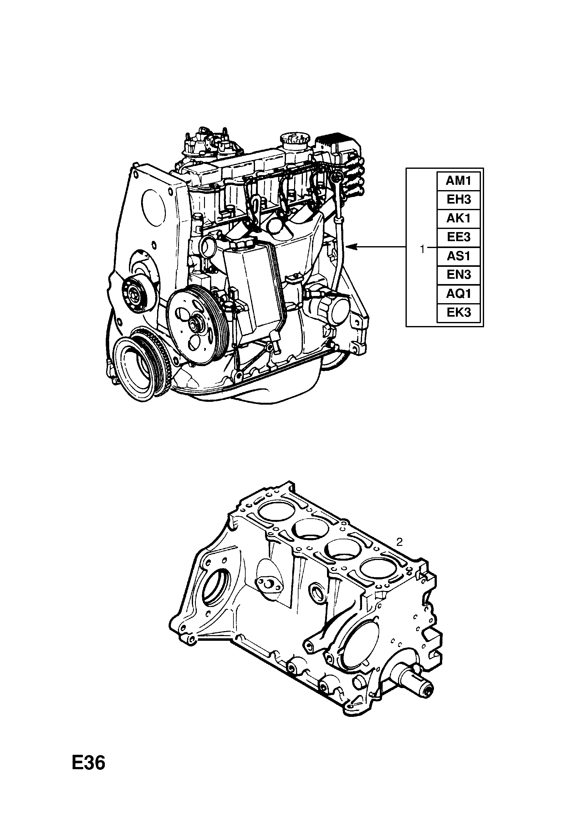 ENGINE ASSEMBLY <small><i>[USED WITH MANUAL TRANSMISSION]</i></small>
