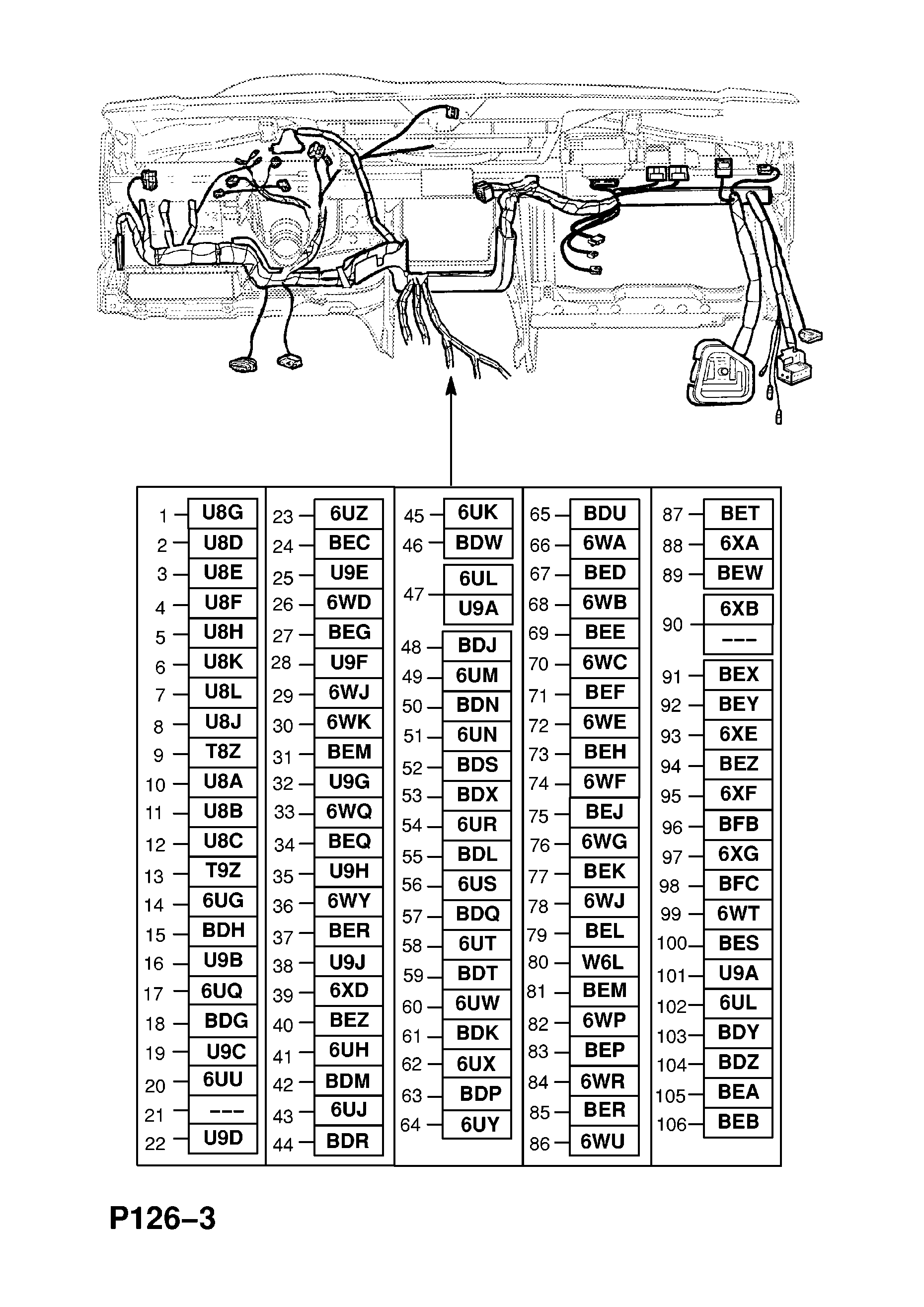 INSTRUMENT PANEL WIRING HARNESS (CONTD.) <small><i>[COUPE (F07) (LHD)]</i></small>