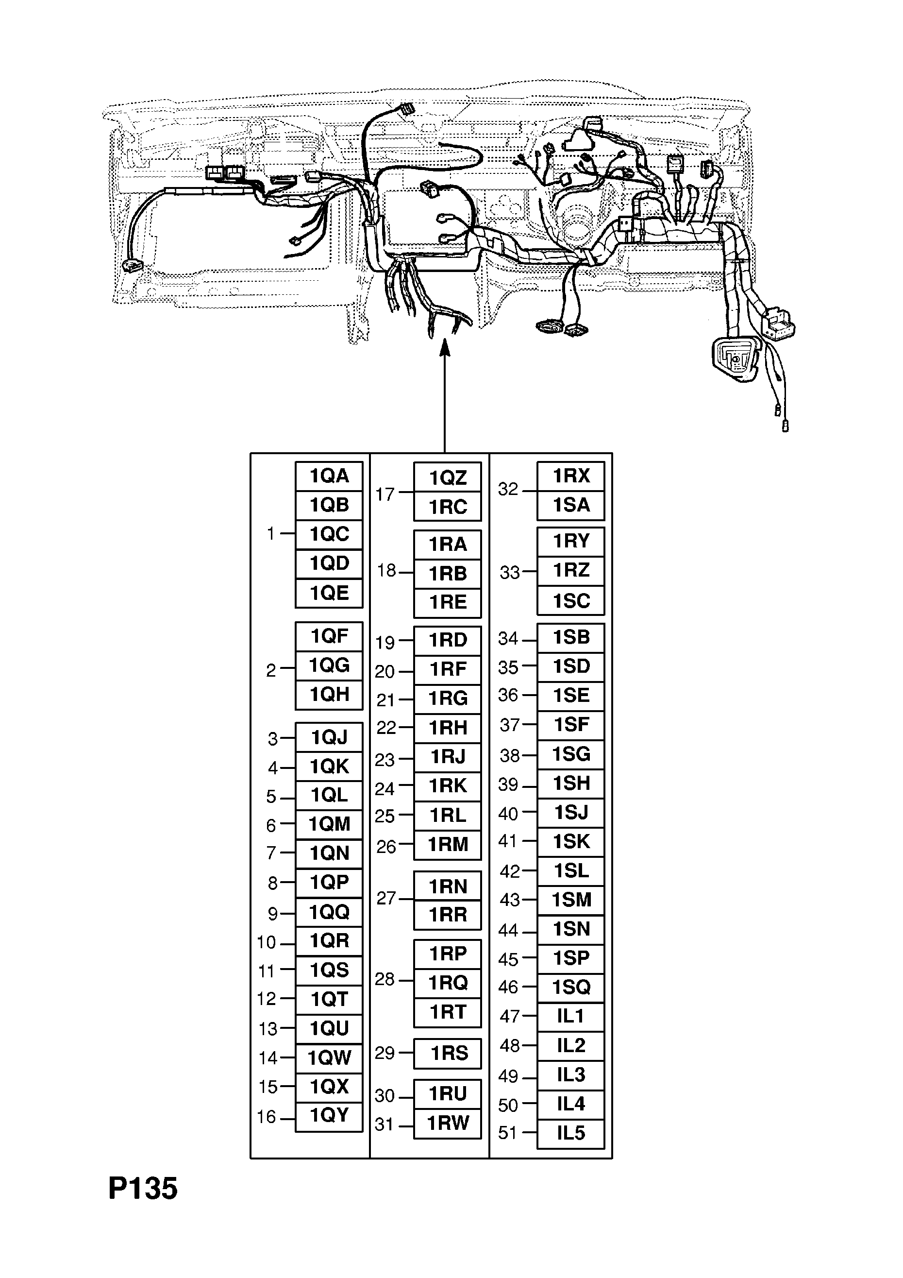 SNOP KABLOV ARMATURNE PLOŠČE (VSEBINA) <small><i>[MONOCAB (F75) (VOLAN NA LEVI) (22000001- 2H000001-)]</i></small>