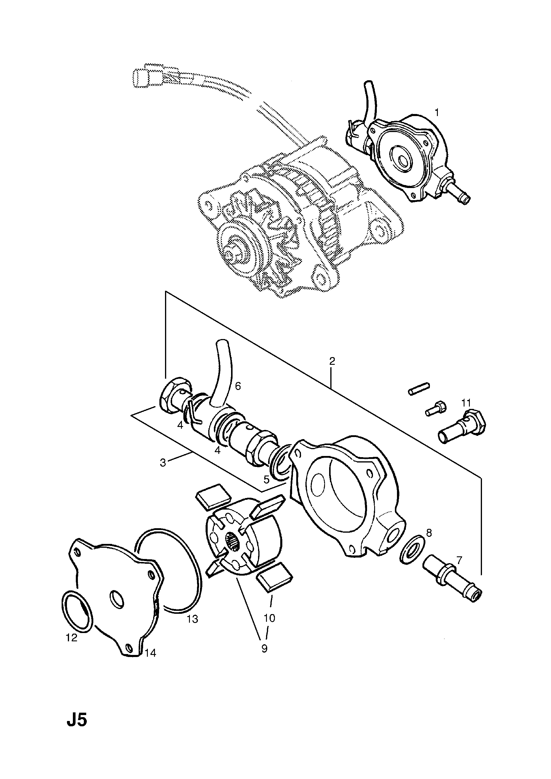VACUUM PUMP [31TD DIESEL ENGINE] OPEL CAMPO