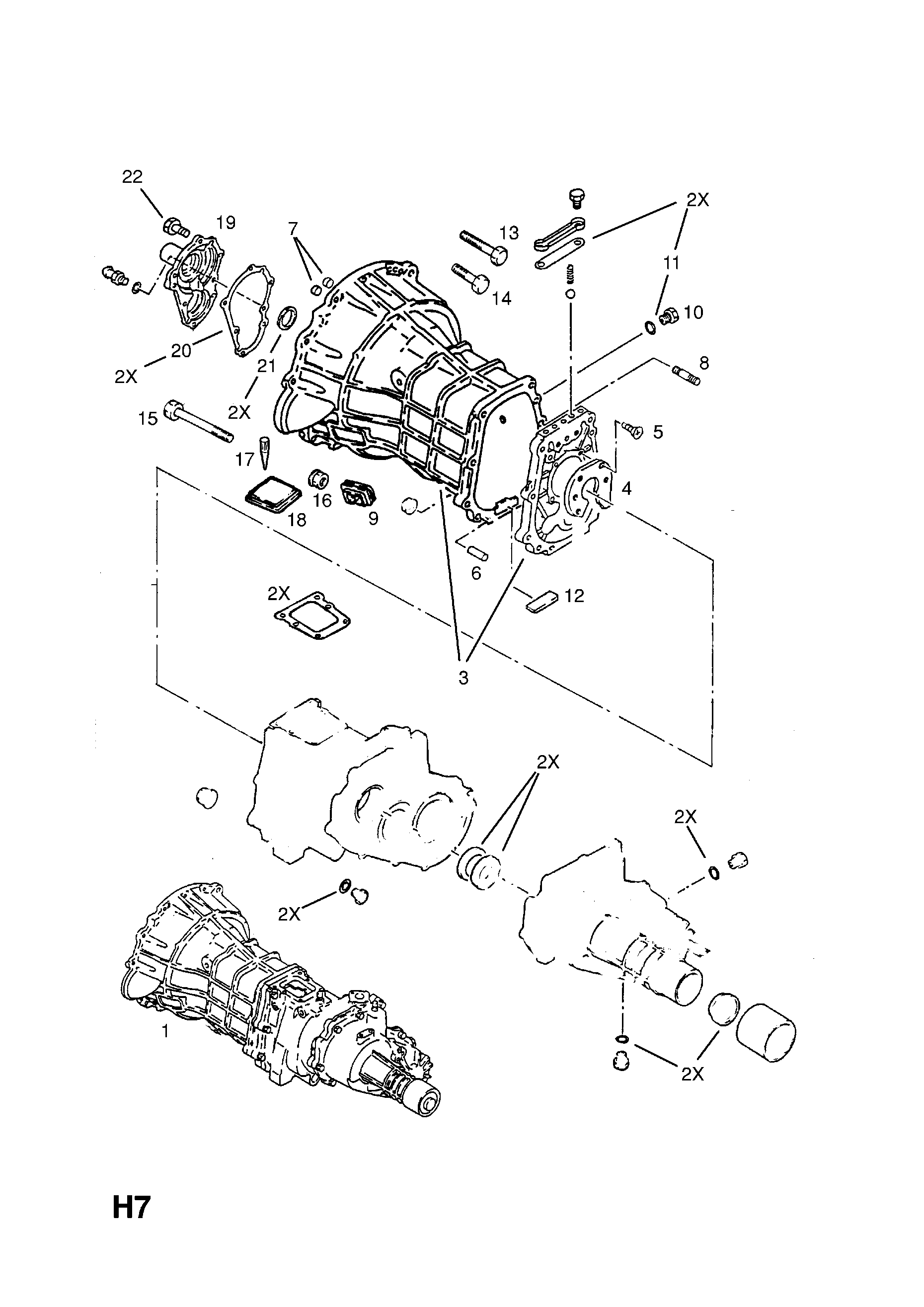 TRANSMISSION CASE AND COVERS <small><i>[CASING AND CLUTCH HOUSING]</i></small>