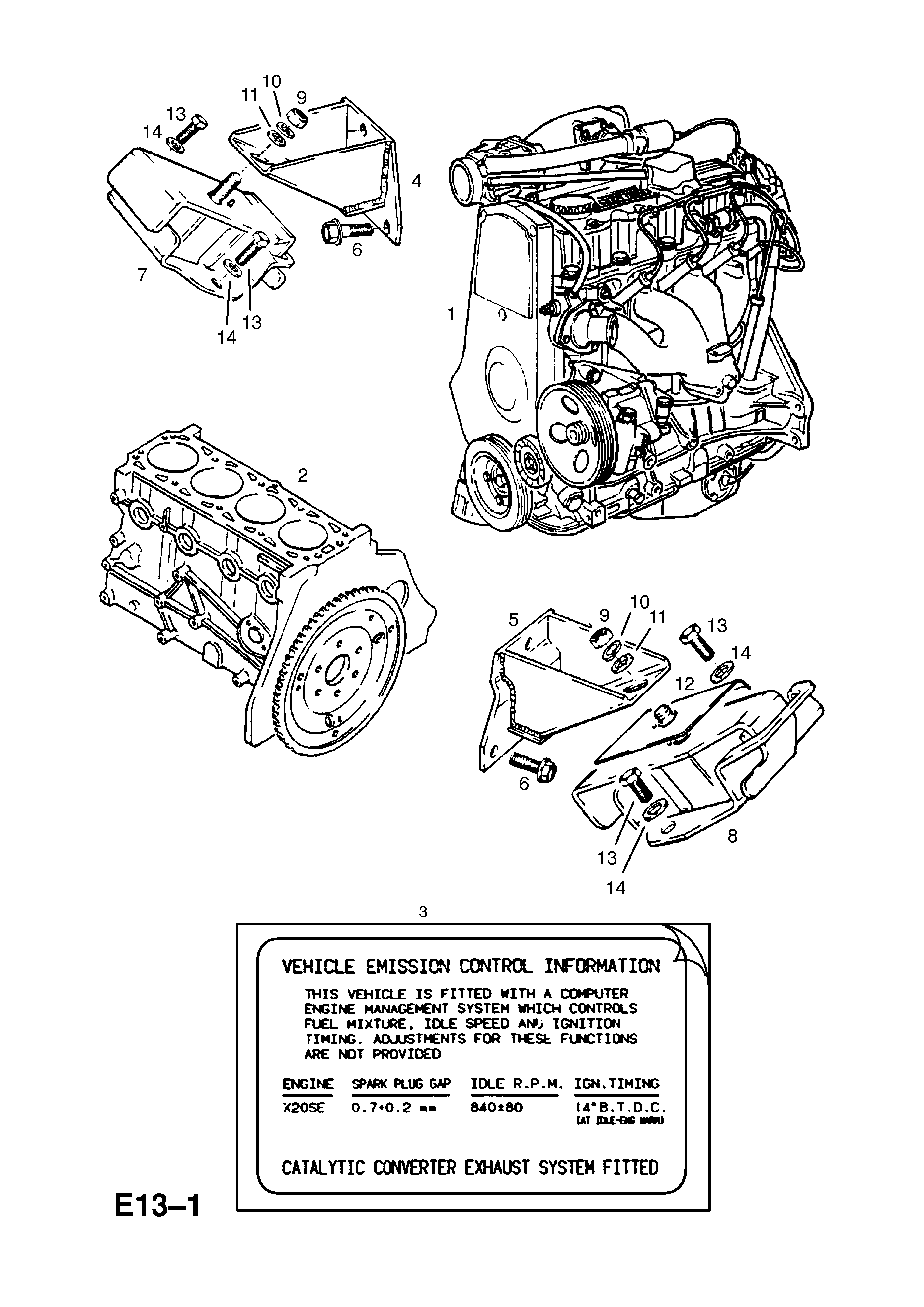 SHORT MOTOR (EXCHANGE) <small><i>[FOR VAUXHALL]</i></small>