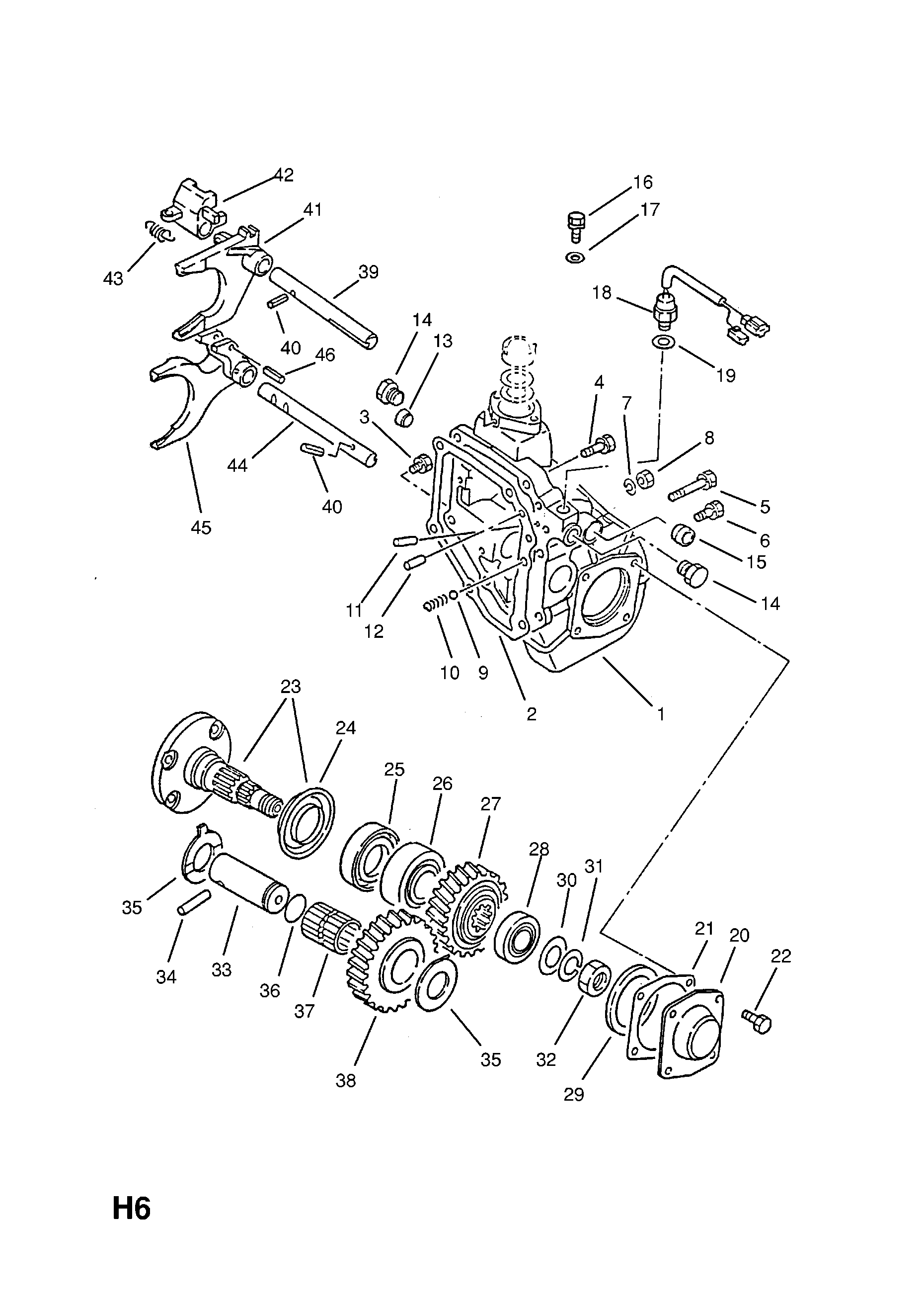 TRANSFER MAIN DRIVE AND COUPLING