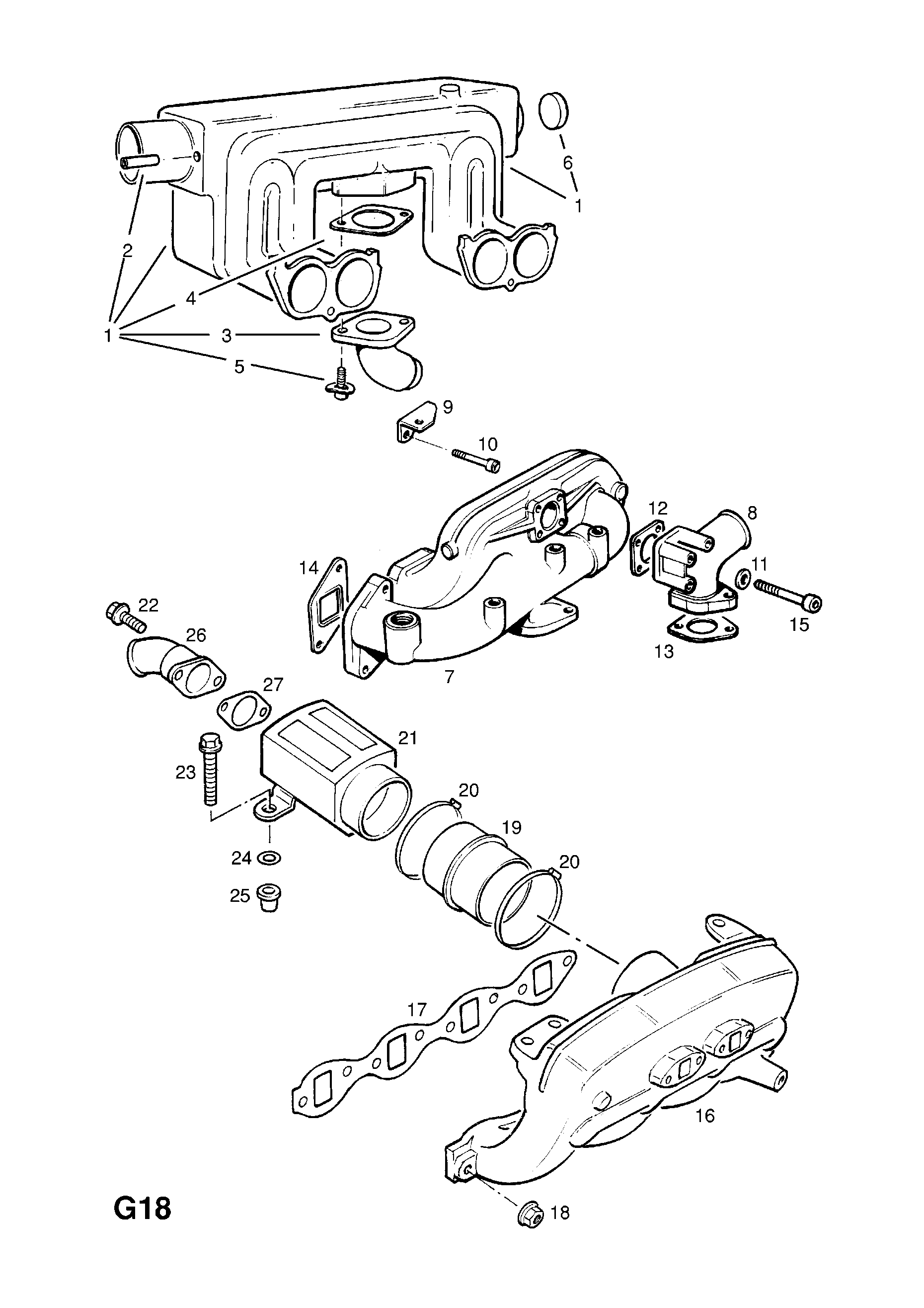 INDUCTION MANIFOLD (CONTD.) <small><i>[28TD DIESEL ENGINE]</i></small>