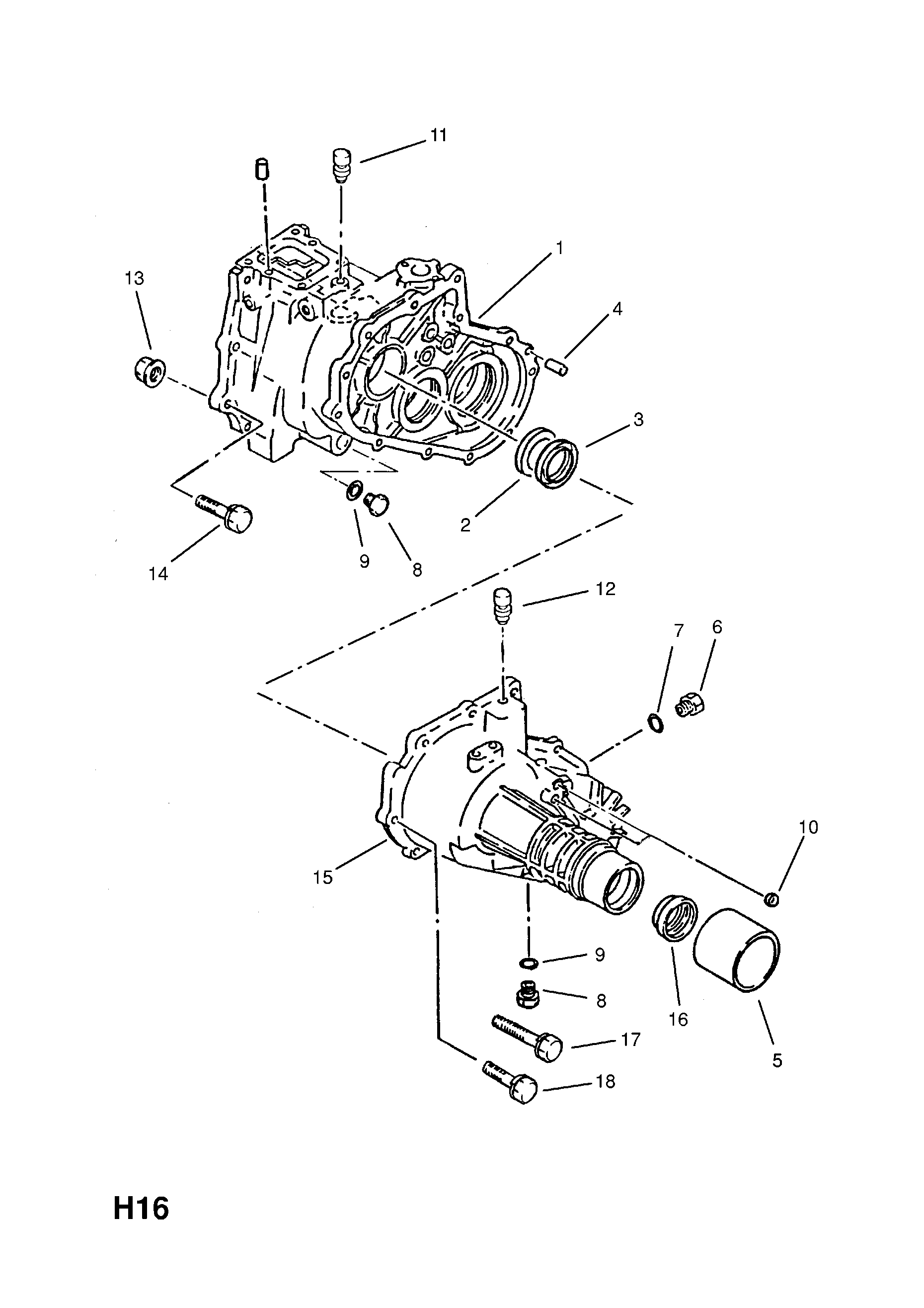 TRANSMISSION CASE AND COVERS (CONTD.) <small><i>[REAR TRANSFER CASING]</i></small>