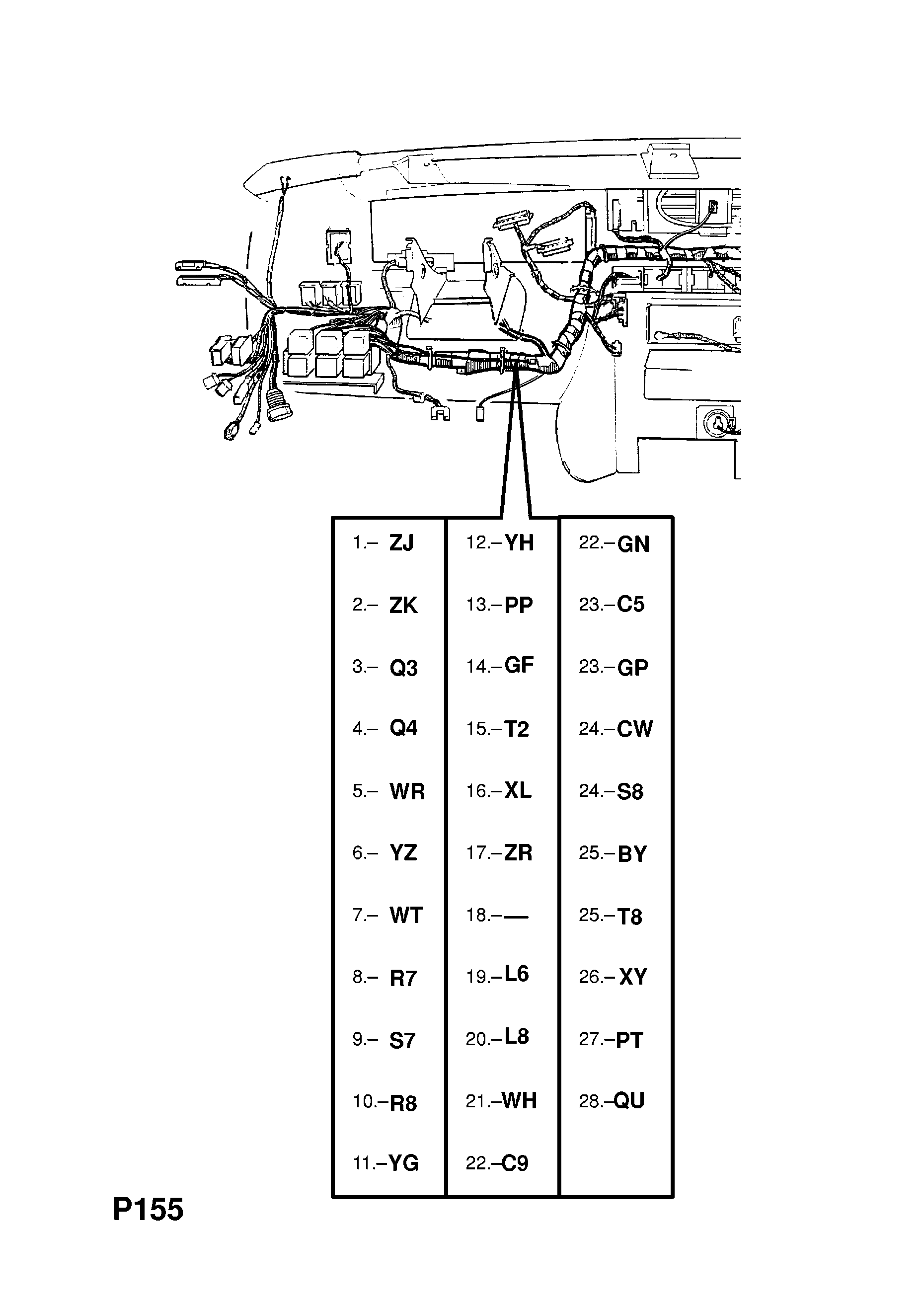 INSTRUMENT PANEL WIRING HARNESS (CONTD.) <small><i>[M1000001 (CONTD.) FOR AUTOMATIC TRANSMISSION EXCEPT AIR CONDITIONING AND LCD INSTRUMENTS (CONTD.)]</i></small>