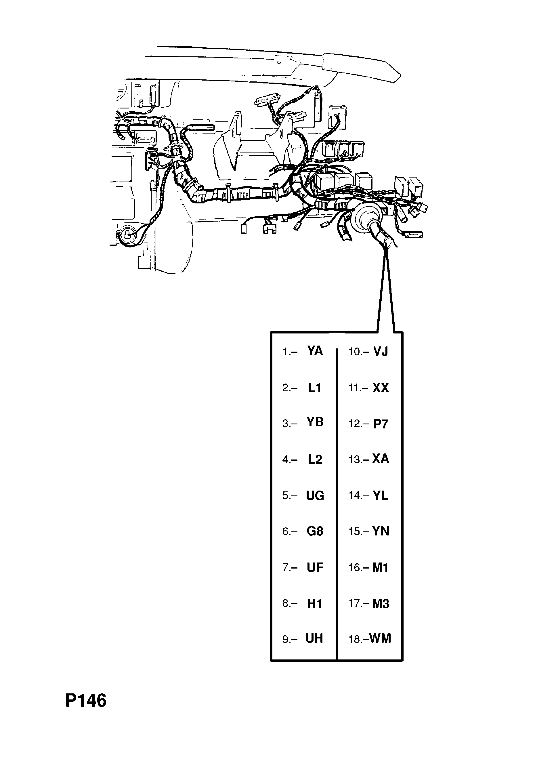 INSTRUMENT PANEL WIRING HARNESS (CONTD.) <small><i>[M1000001- FOR AIR CONDITIONING AND AUTOMATIC TRANSMISSION EXCEPT LCD INSTRUMENTS]</i></small>