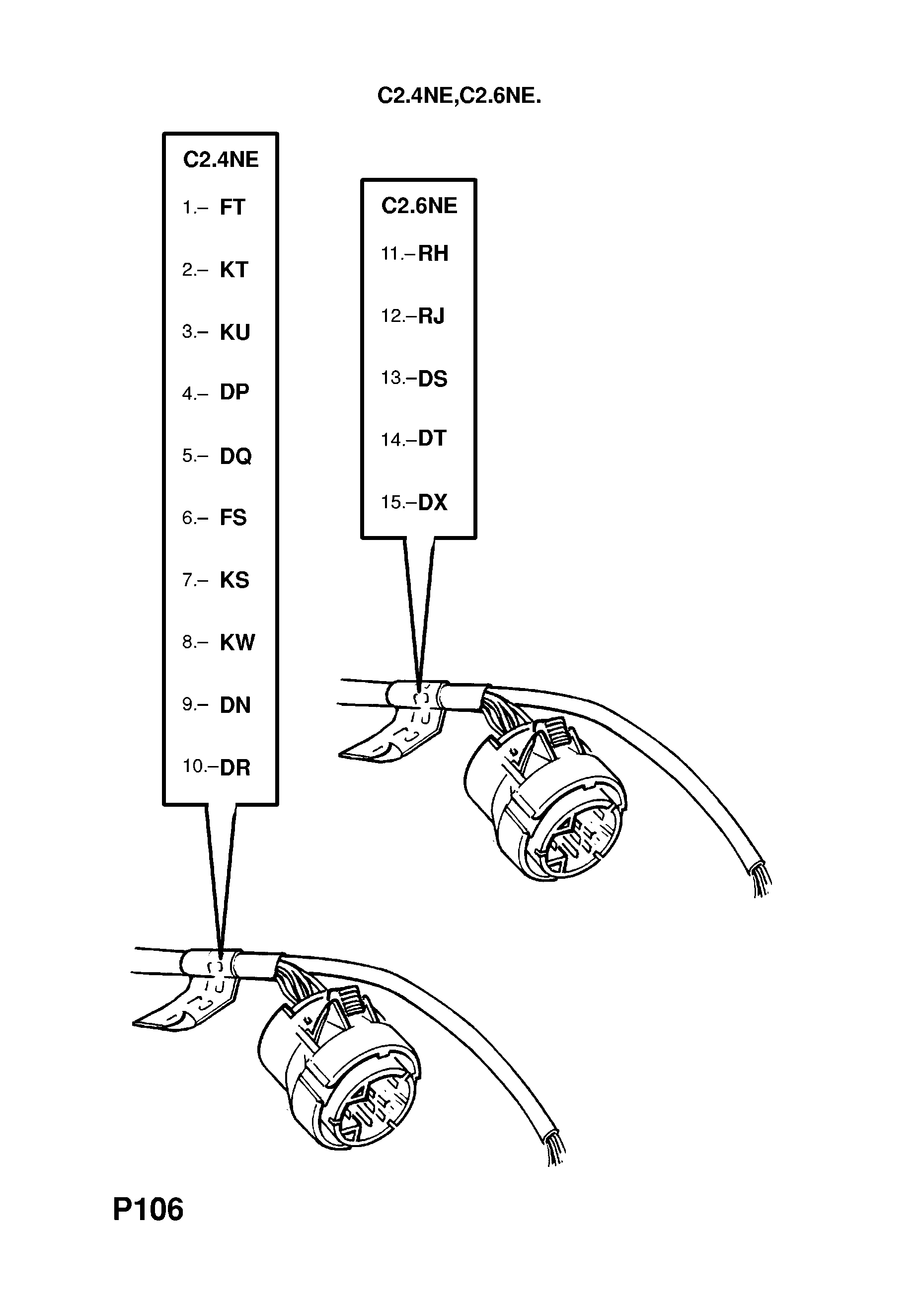 ENGINE WIRING HARNESS (CONTD.) <small><i>[C24NE[LU6] PETROL ENGINE]</i></small>
