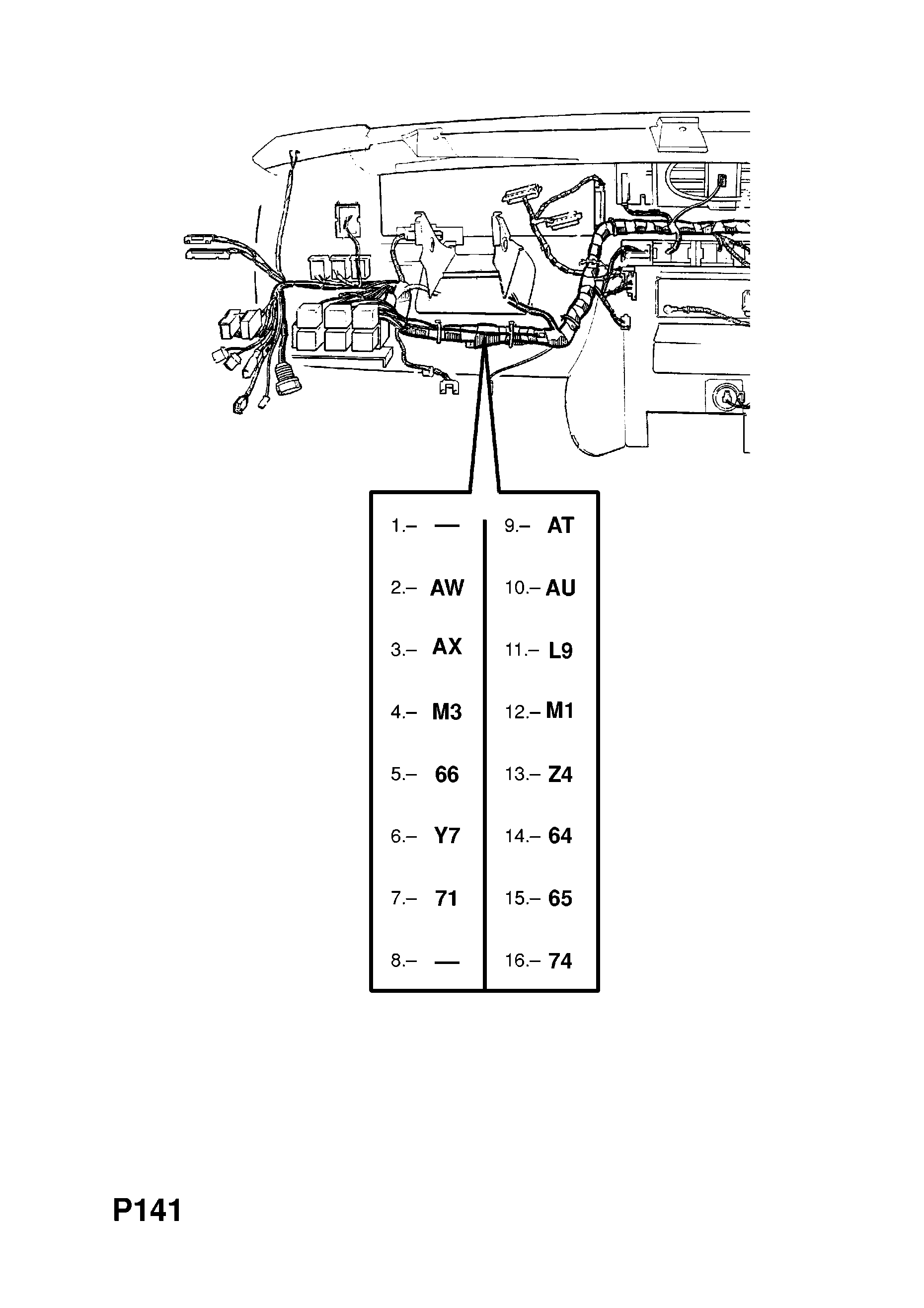INSTRUMENT PANEL WIRING HARNESS (CONTD.) <small><i>[H1000001-L1999999 FOR AUTOMATIC TRANSMISSION AND LCD INSTRUMENTS EXCEPT AIR CONDITIONING (CONTD.)]</i></small>
