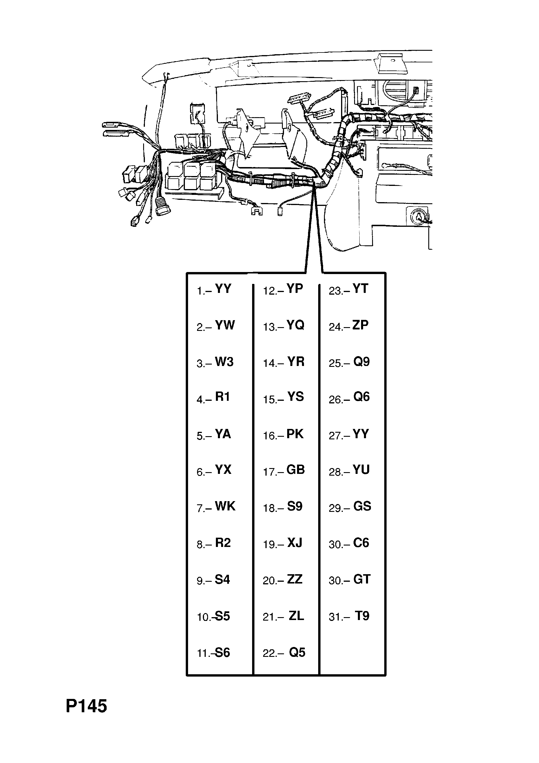 INSTRUMENT PANEL WIRING HARNESS (CONTD.) <small><i>[M1000001 (CONTD.) EXCEPT AIR CONDITIONING, AUTOMATIC TRANSMISSION OR LCD INSTRUMENTS (CONTD.)]</i></small>