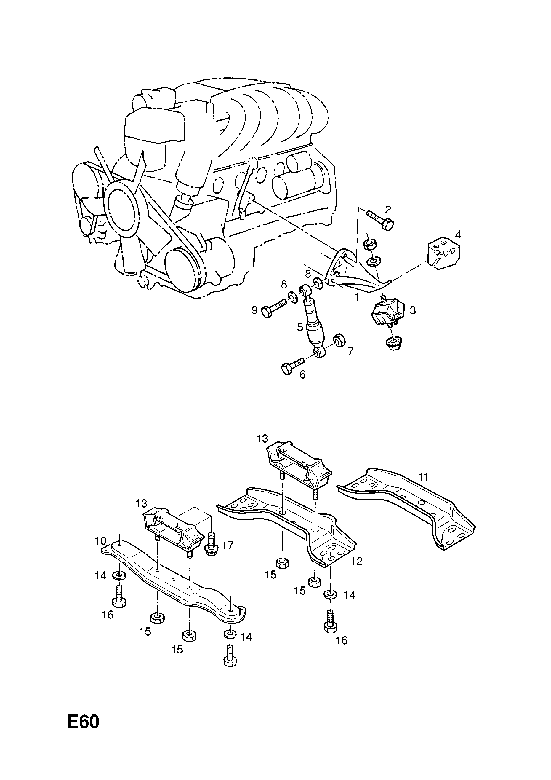 ENGINE MOUNTING <small><i>[ENGINE FRONT]</i></small>