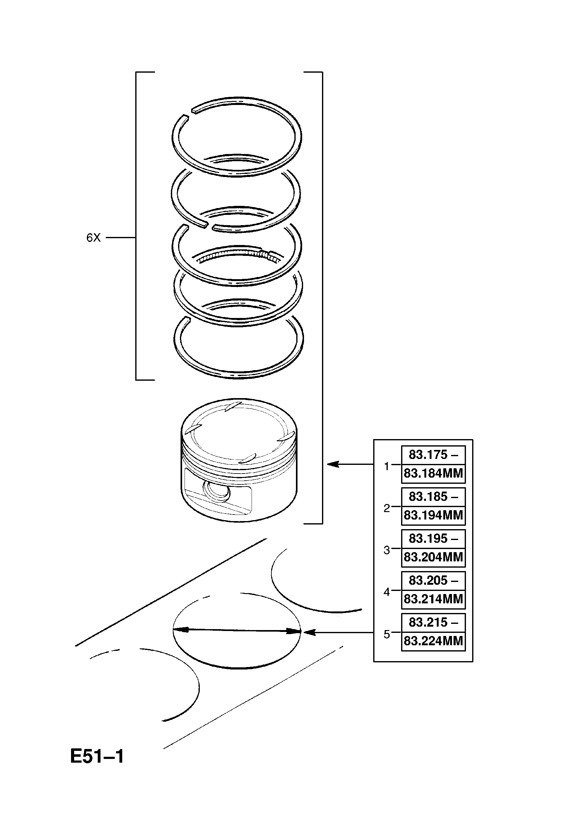 PISTON AND RINGS (CONTD.) <small><i>[Y26SE[LY9] ENGINE STANDARD]</i></small>