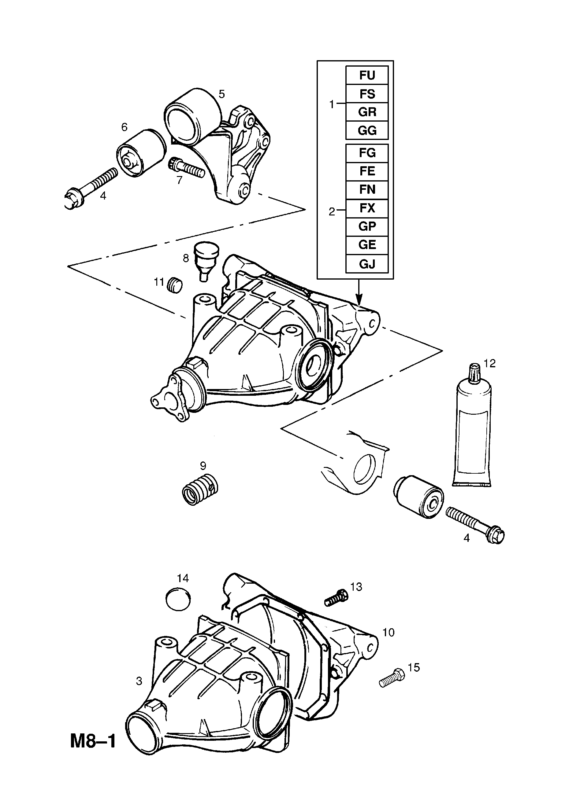 DIFFERENTIAL ASSEMBLY <small><i>[REAR AXLE - LESS LIMITED SLIP DIFFERENTIAL]</i></small>