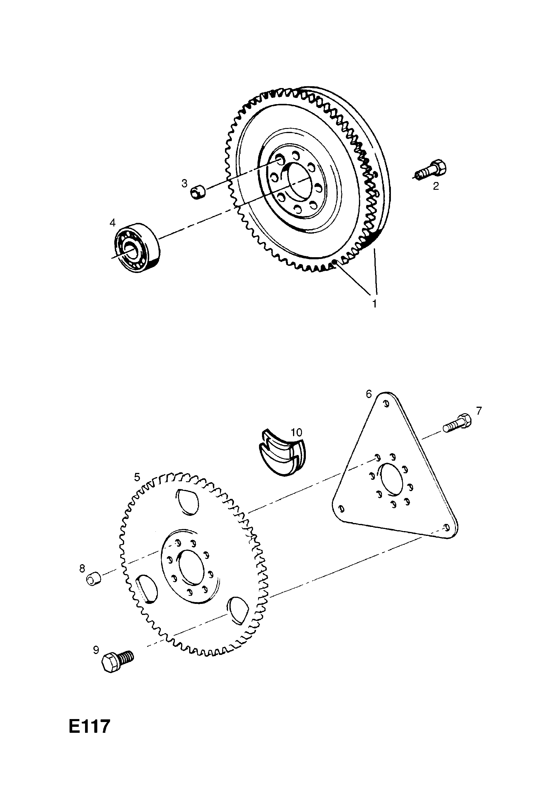 FLYWHEEL AND FITTINGS <small><i>[MANUAL TRANSMISSION]</i></small>