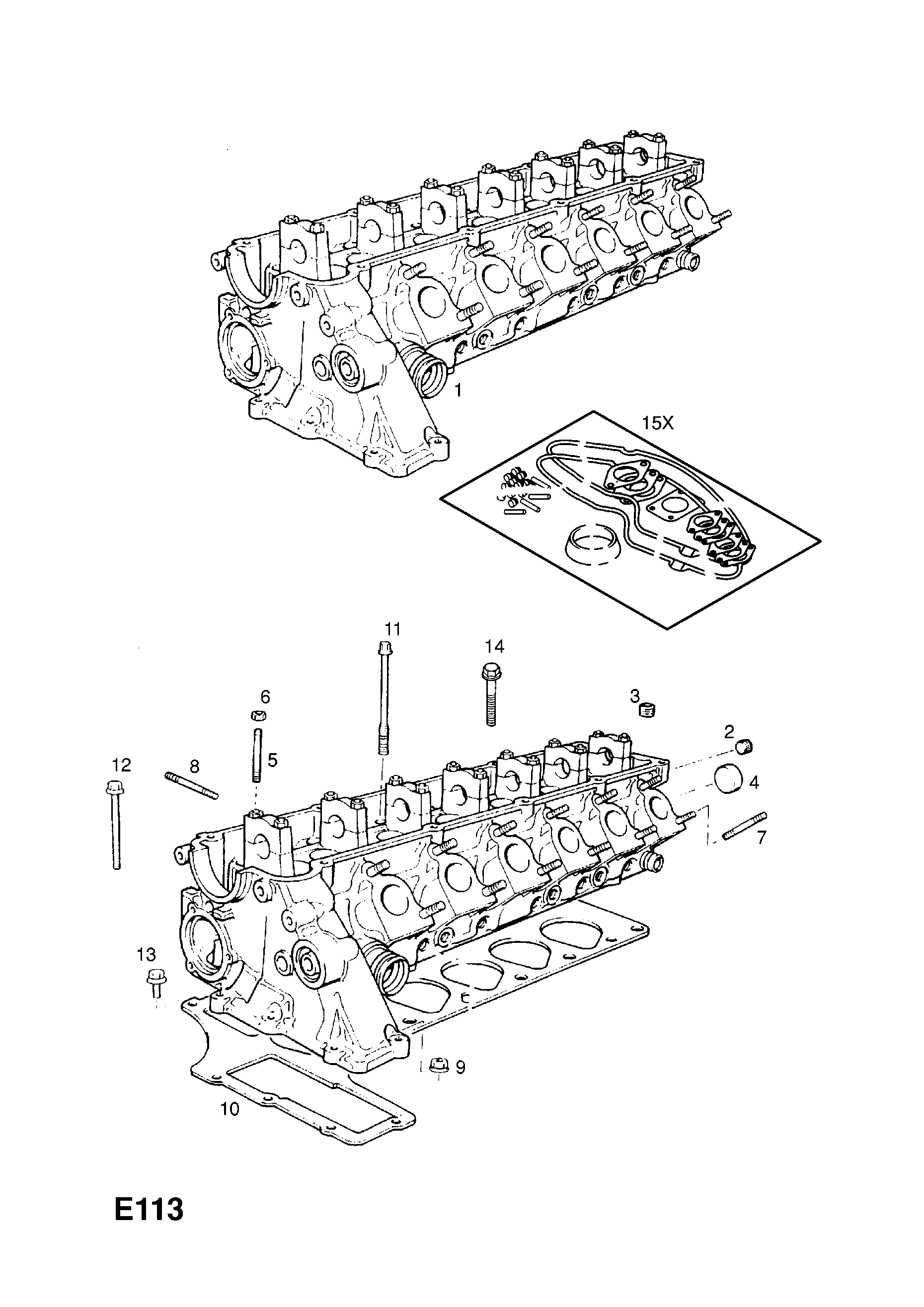 CYLINDER HEAD (EXCHANGE) <small><i>[FOR VAUXHALL]</i></small>