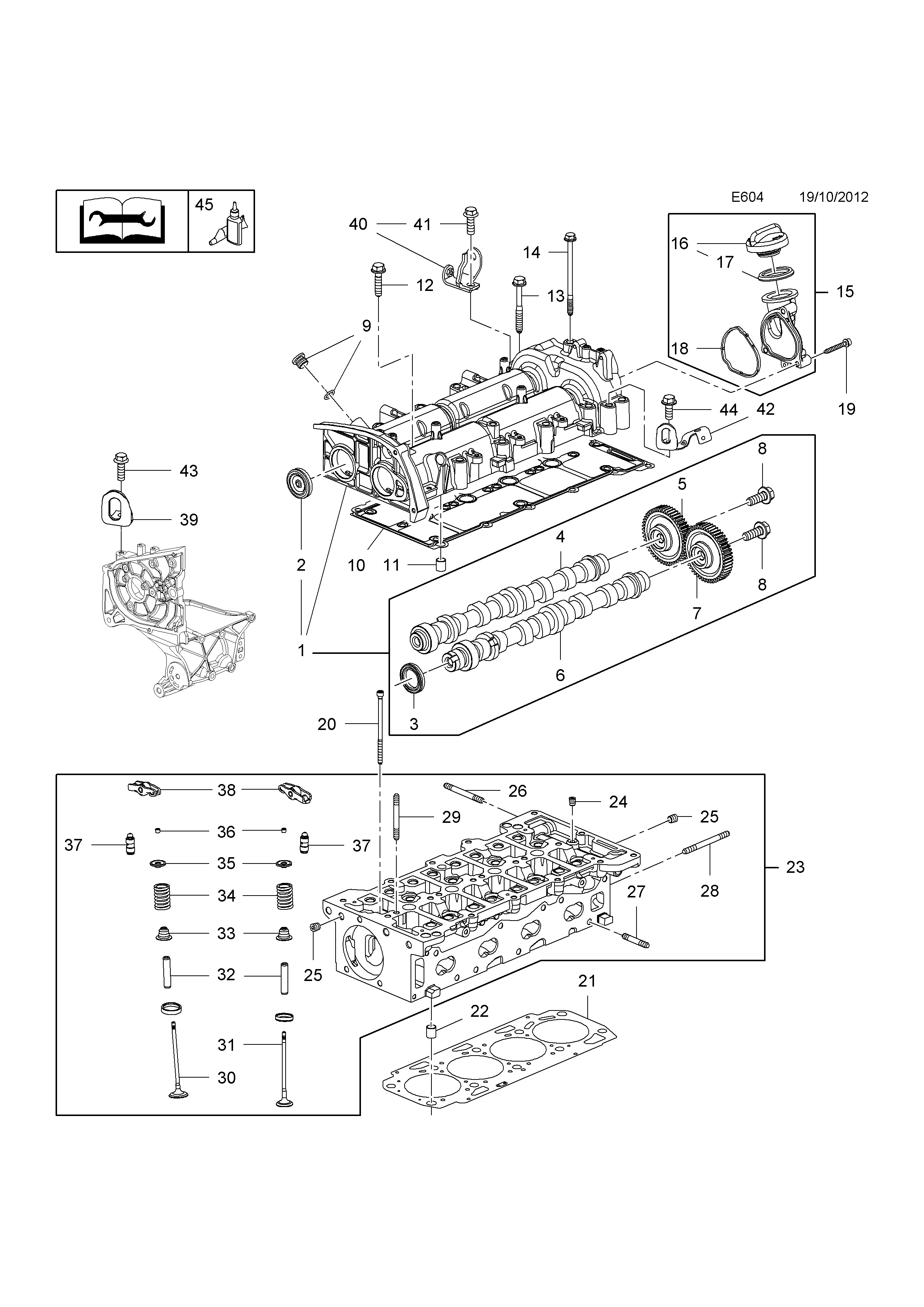 CAMSHAFT AND CASE <small><i>[A20DTH[LBS] DIESEL ENGINE]</i></small>