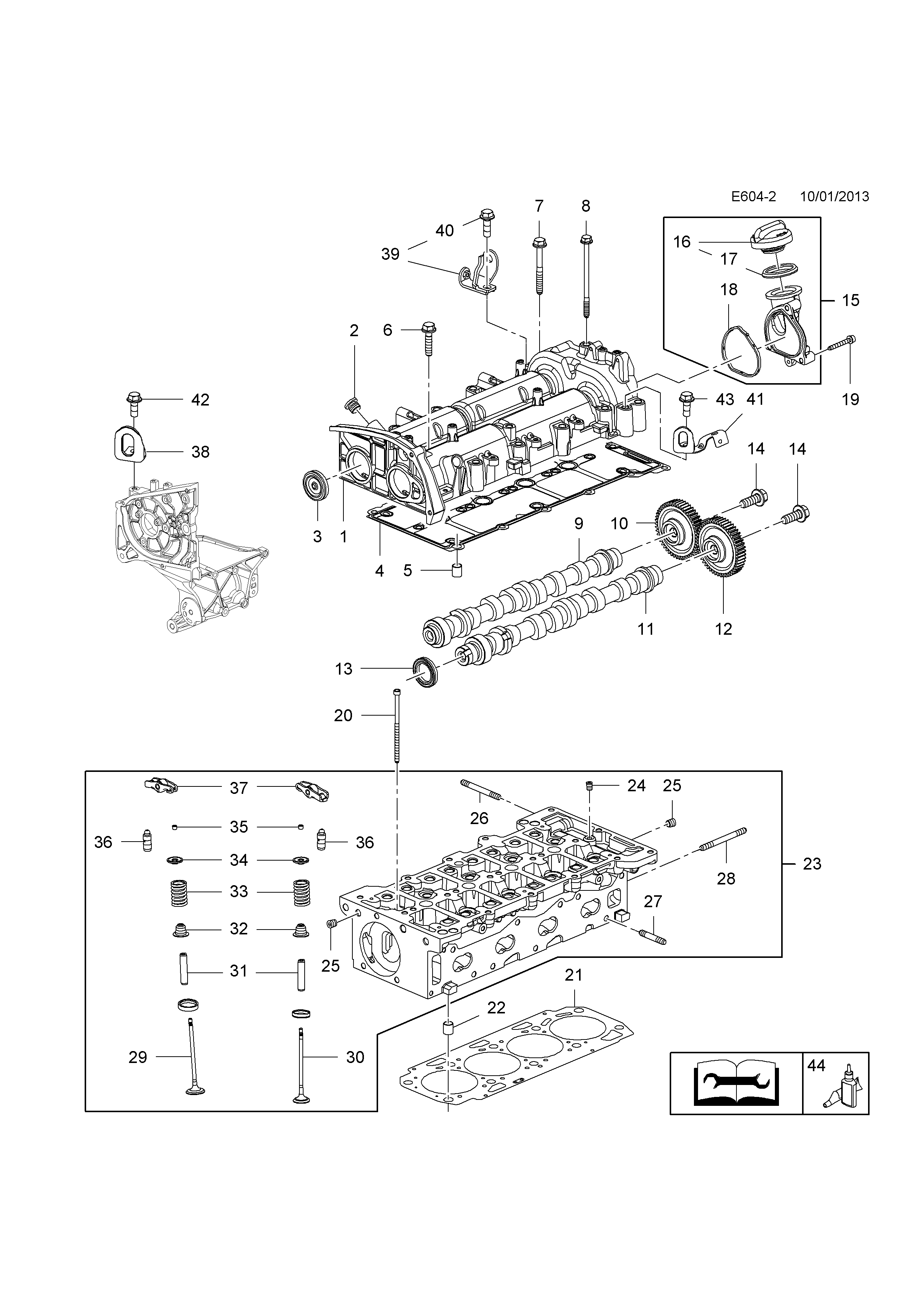 CYLINDER HEAD (EXCHANGE) <small><i>[A20DTR[LBY] DIESEL ENGINE]</i></small>