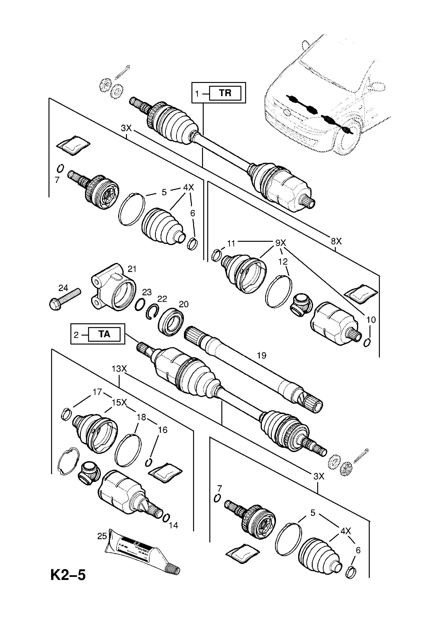 FRONT AXLE DRIVE SHAFT <small><i>[Z17DTH[LPZ] DIESEL ENGINE (GKN)]</i></small>