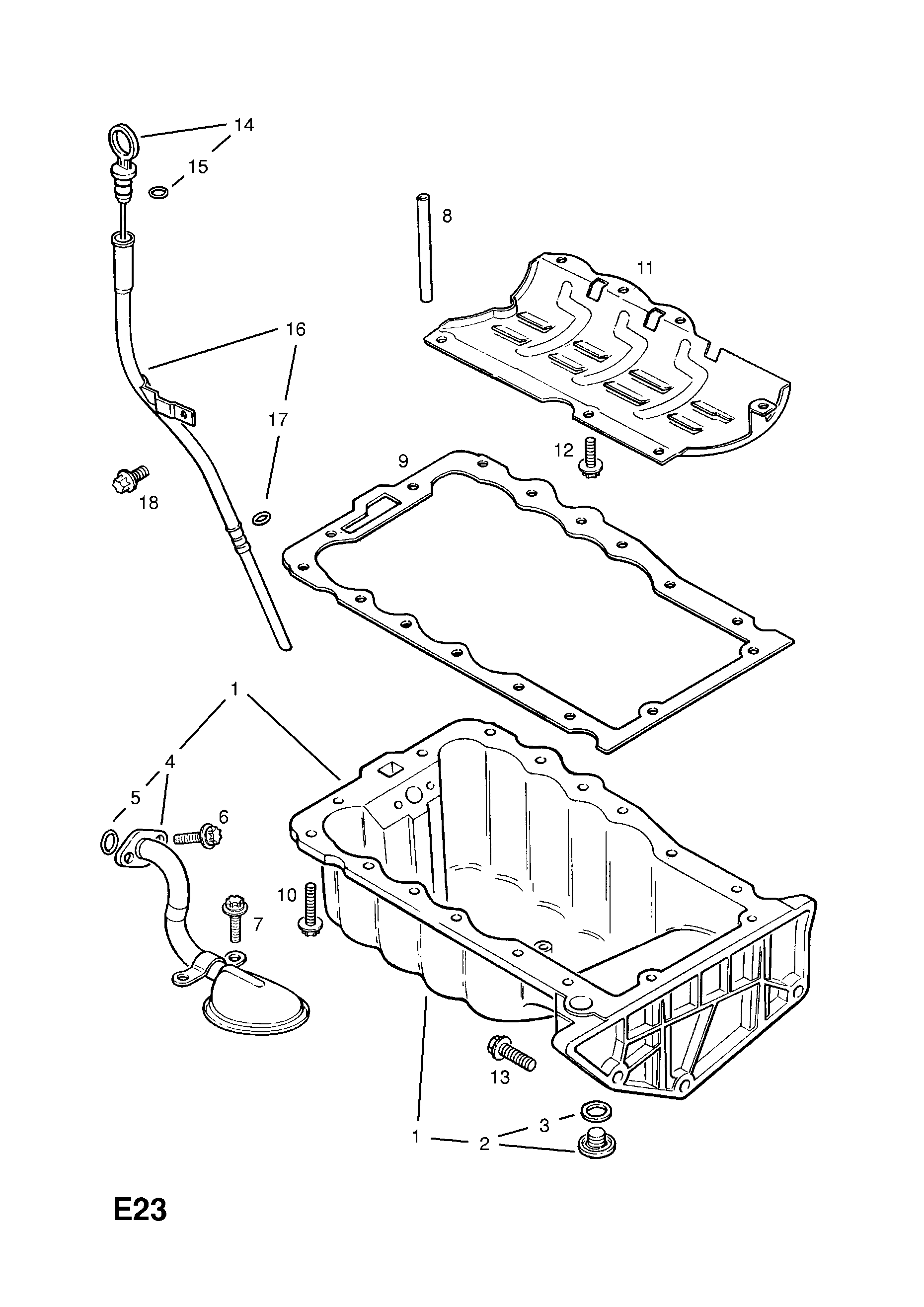 OIL PAN AND FITTINGS