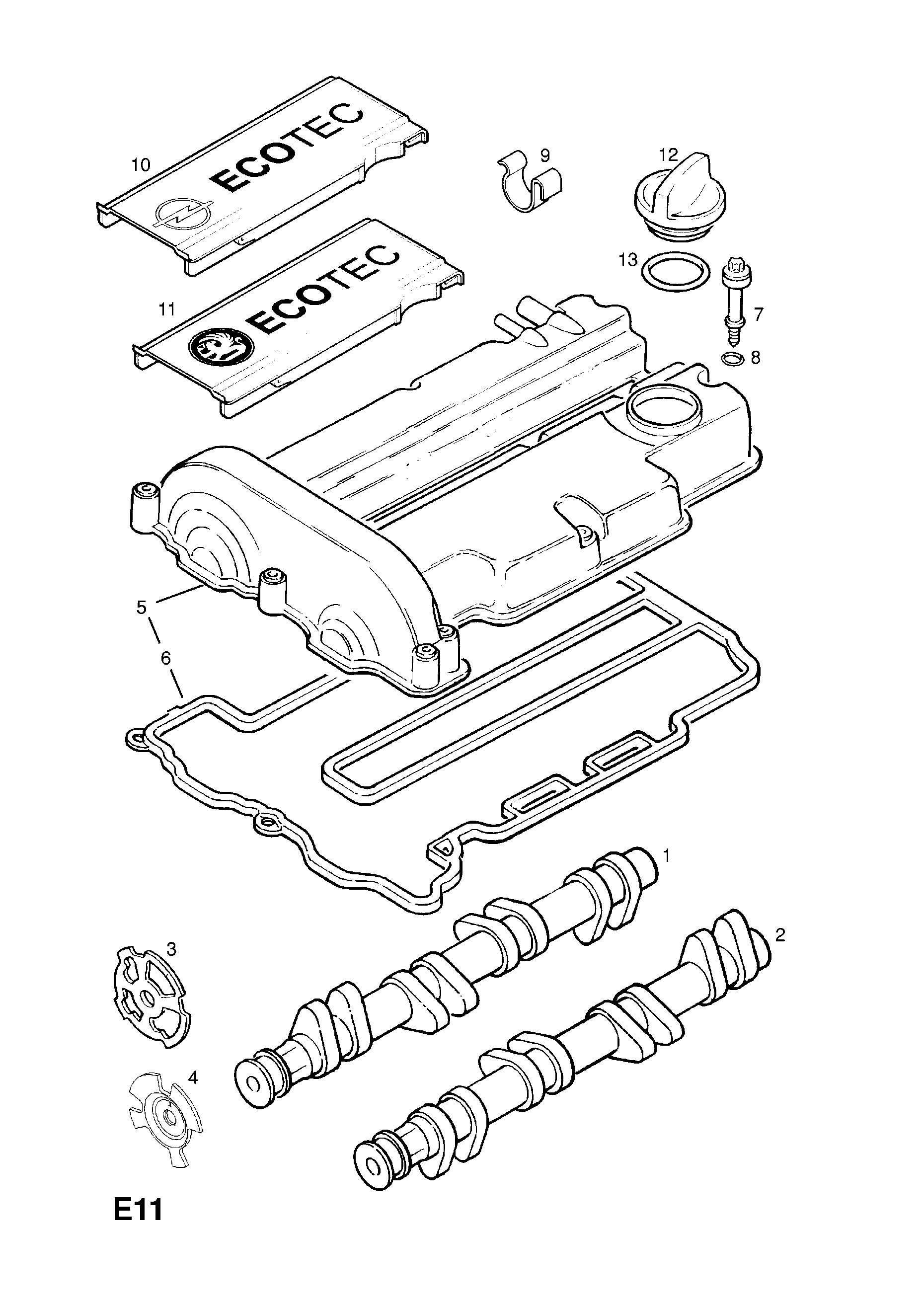 CYLINDER HEAD COVER AND GASKET