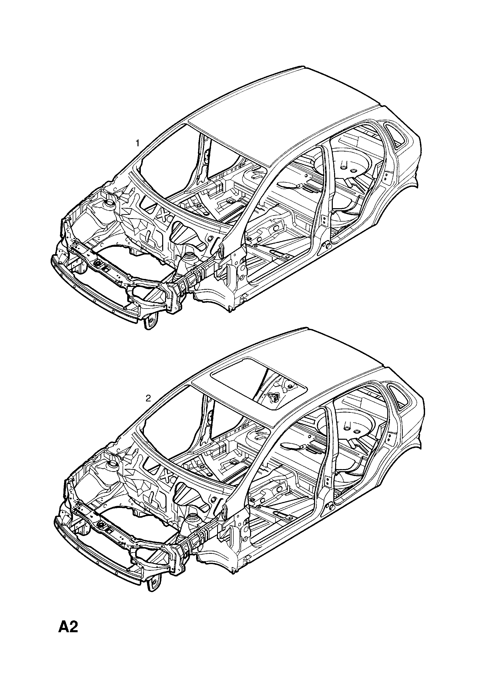 BODY SHELL (CONTD.) <small><i>[5 DOOR HATCH (F68) WITH SUN ROOF]</i></small>