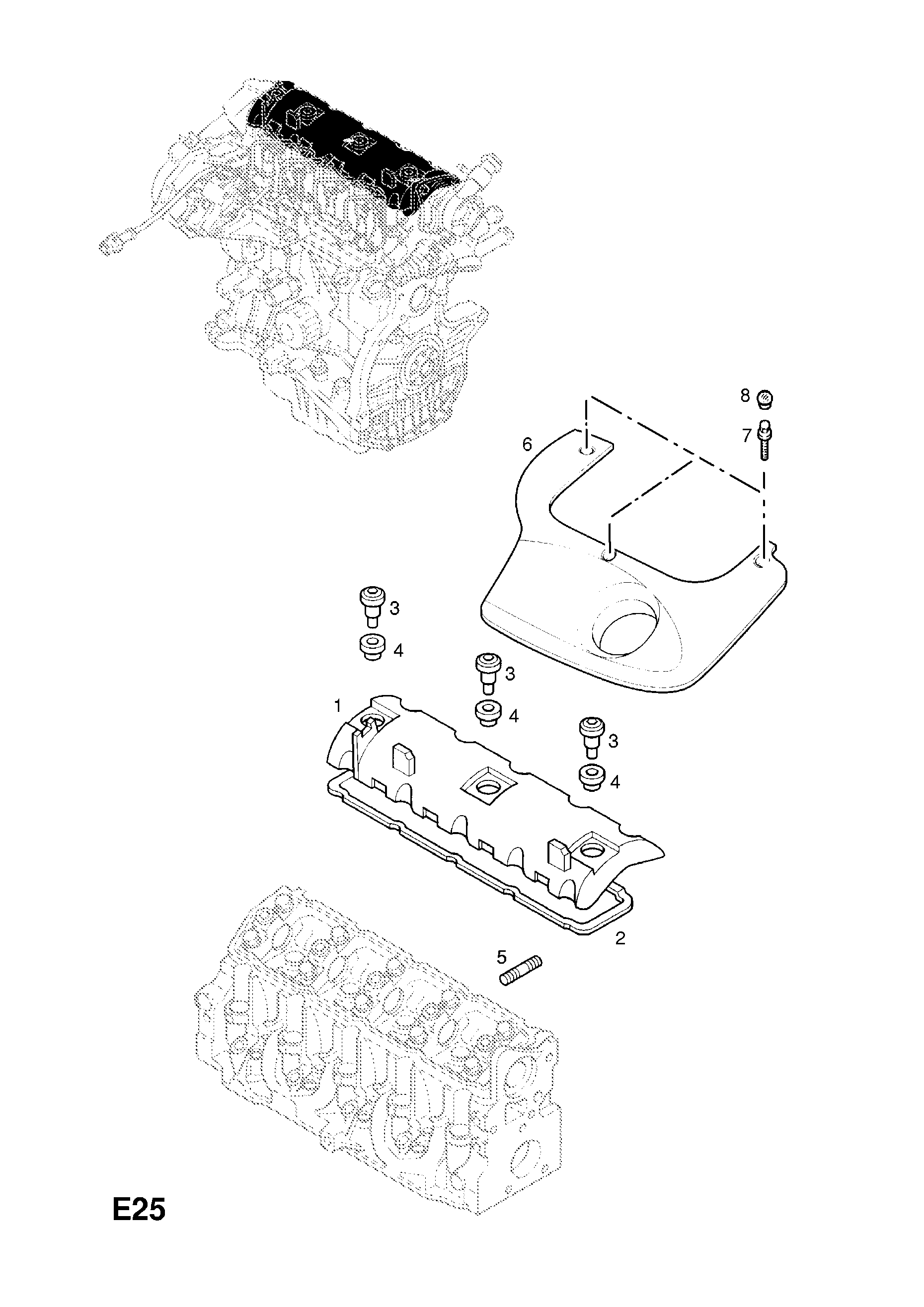 CYLINDER HEAD COVER AND GASKET OPEL VIVAROA