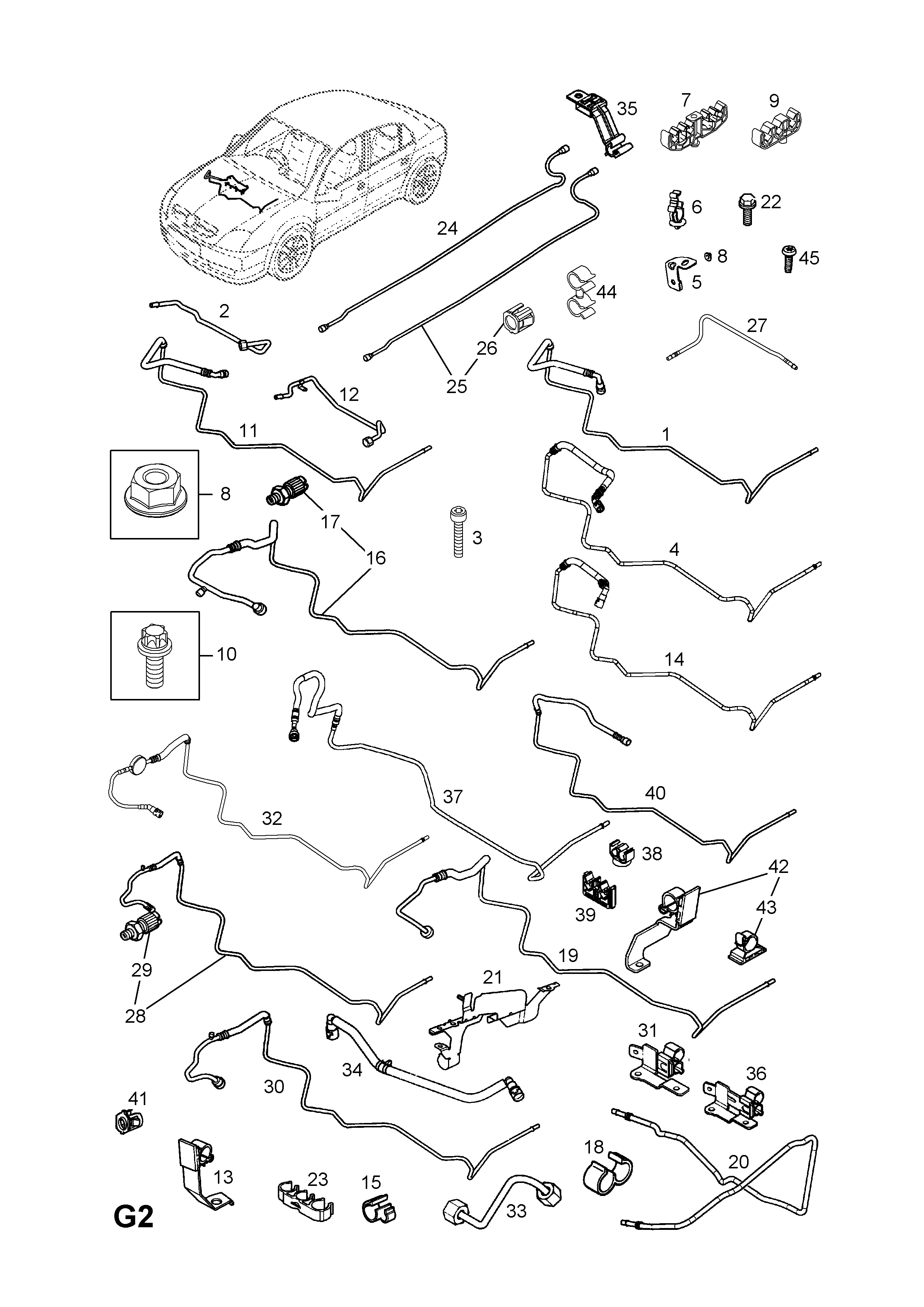 FUEL PIPES AND FITTINGS <small><i>[Z18XEL[L97] PETROL ENGINE]</i></small>