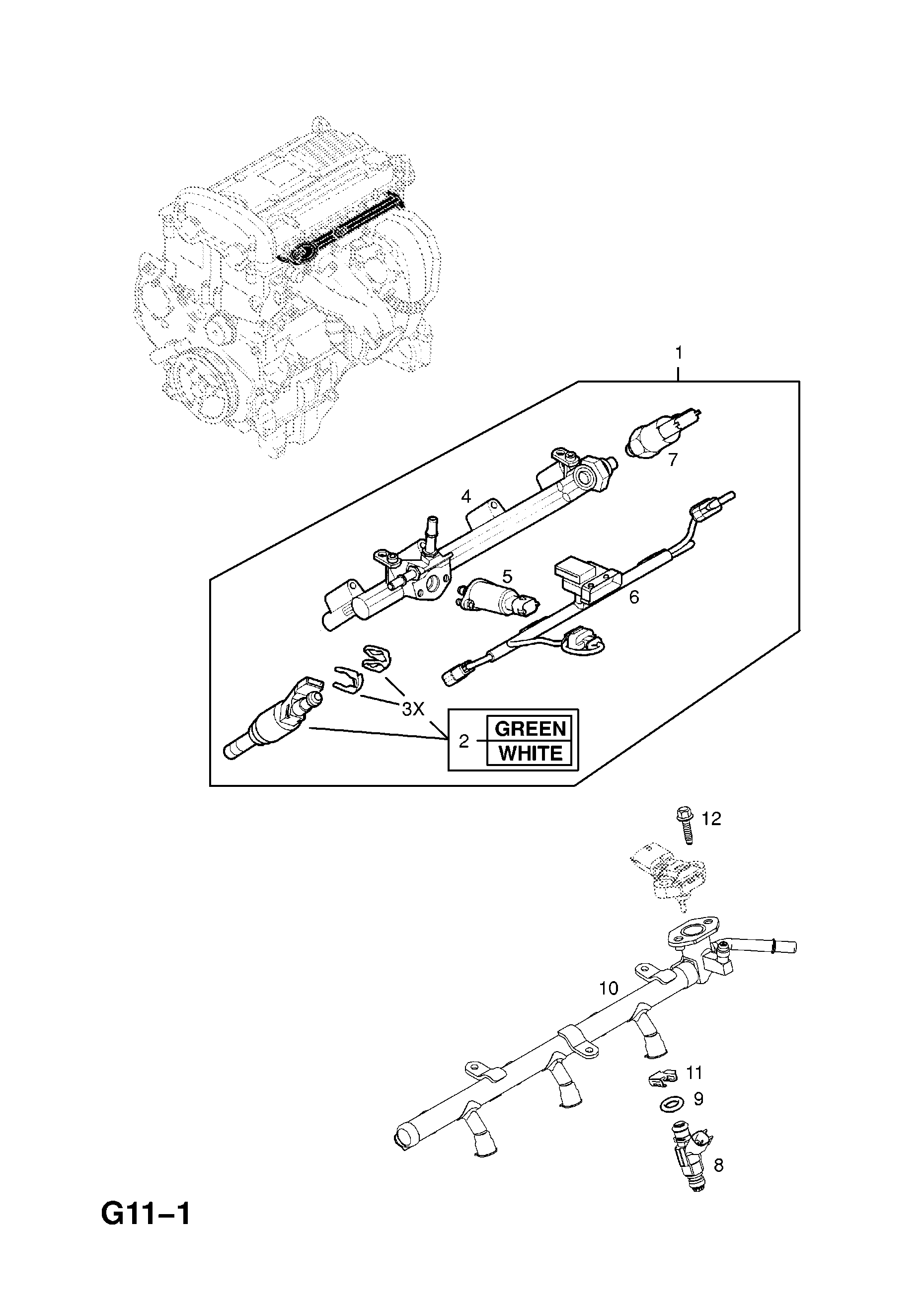 FUEL INJECTION DISTRIBUTION (CONTD.) <small><i>[Z22YH[LCH] PETROL ENGINE]</i></small>