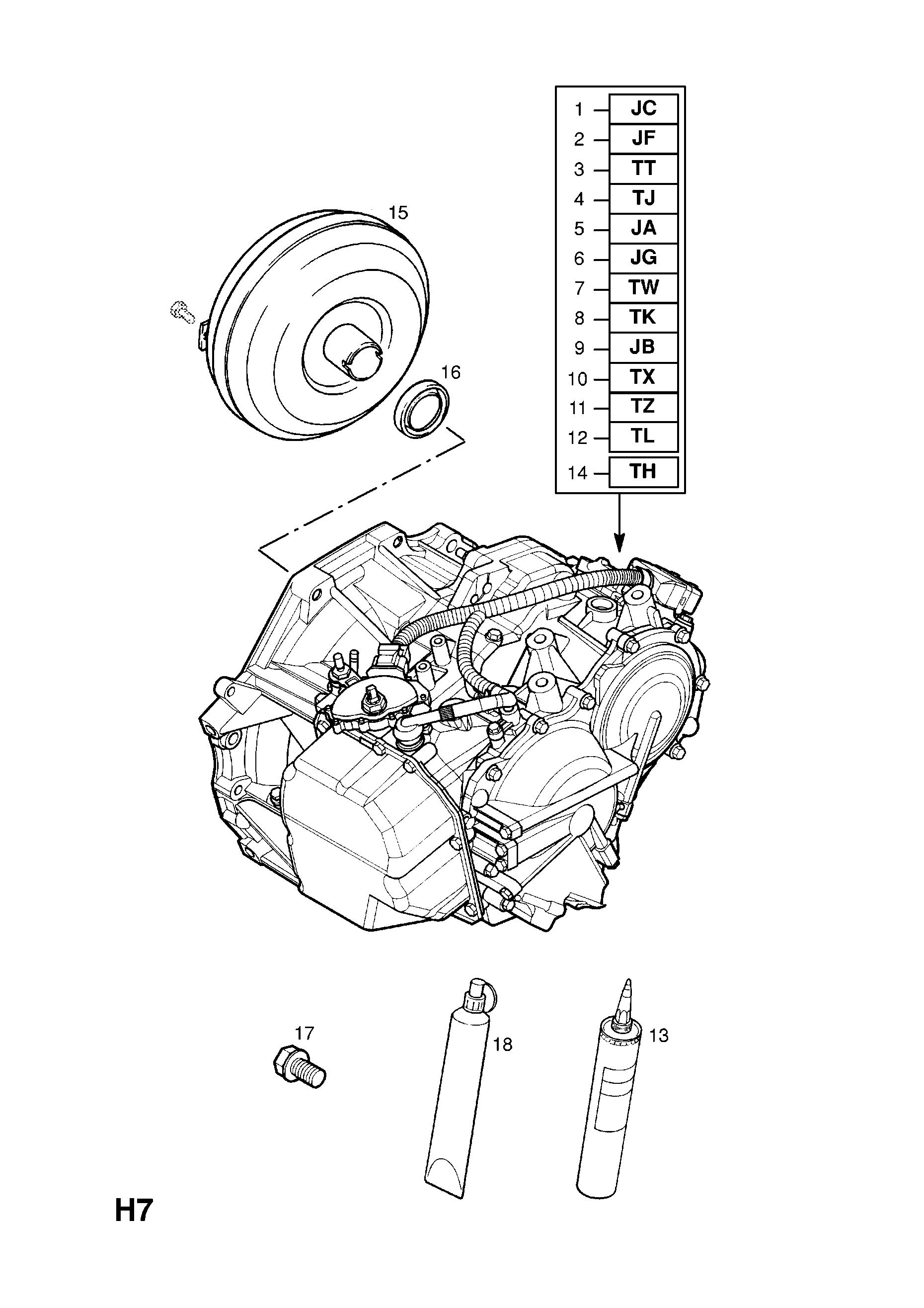 TRANSMISSION ASSEMBLY (EXCHANGE) <small><i>[FOR VAUXHALL]</i></small>