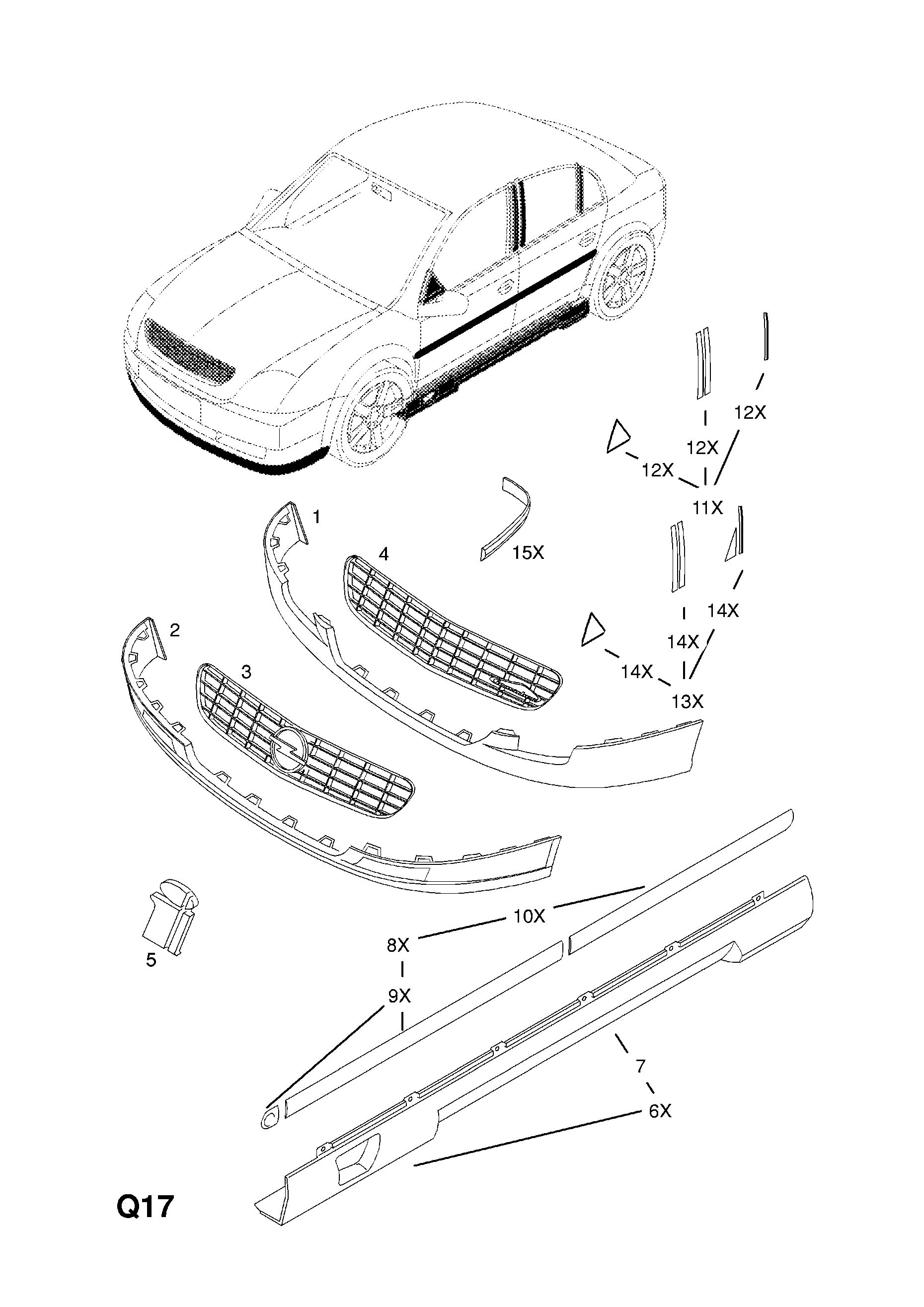 BODY EXTERIOR FITTINGS <small><i>[HATCH (F68)]</i></small>