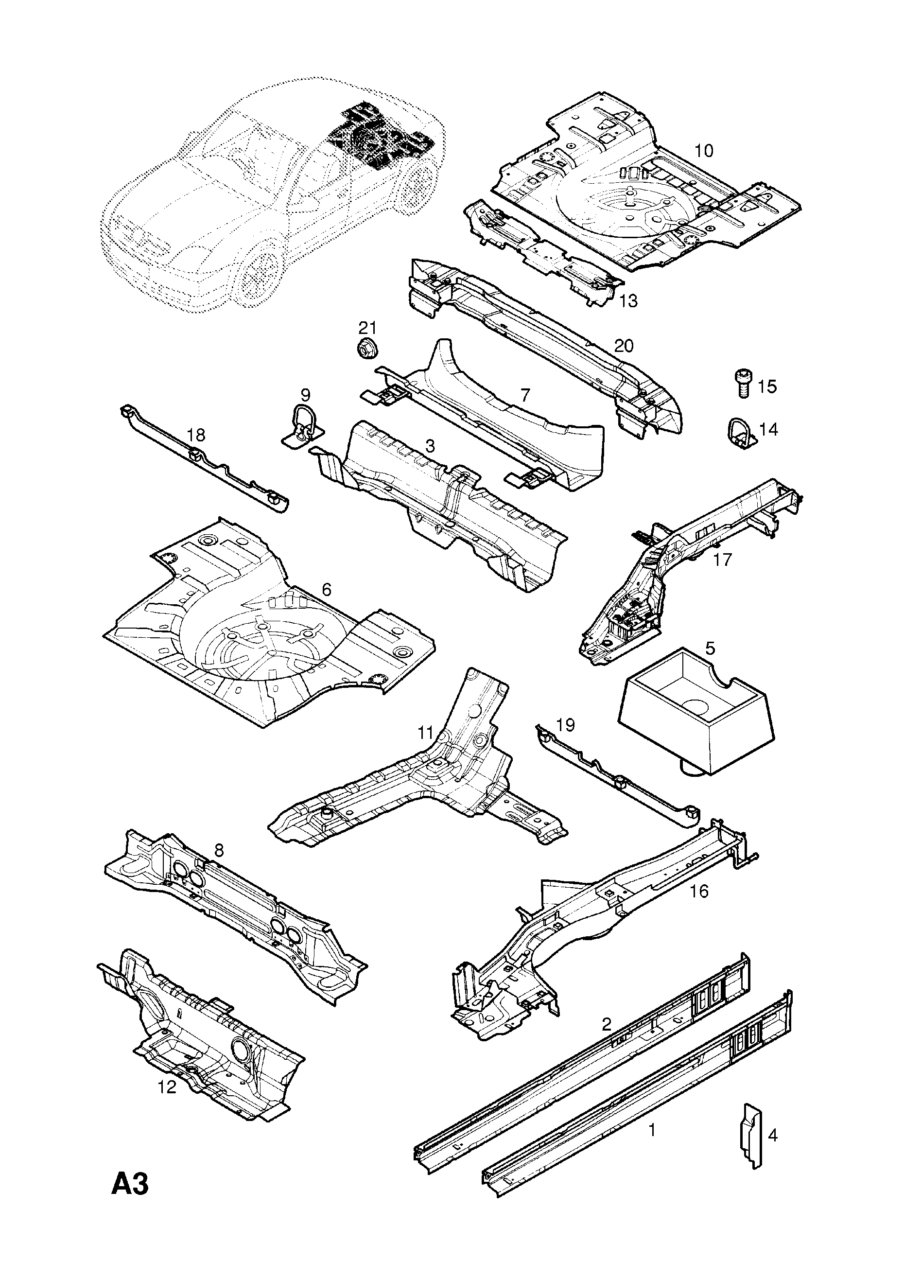 DIFFUSER AND FIXINGS <small><i>[HATCH,SALOON (F68,F69)]</i></small>