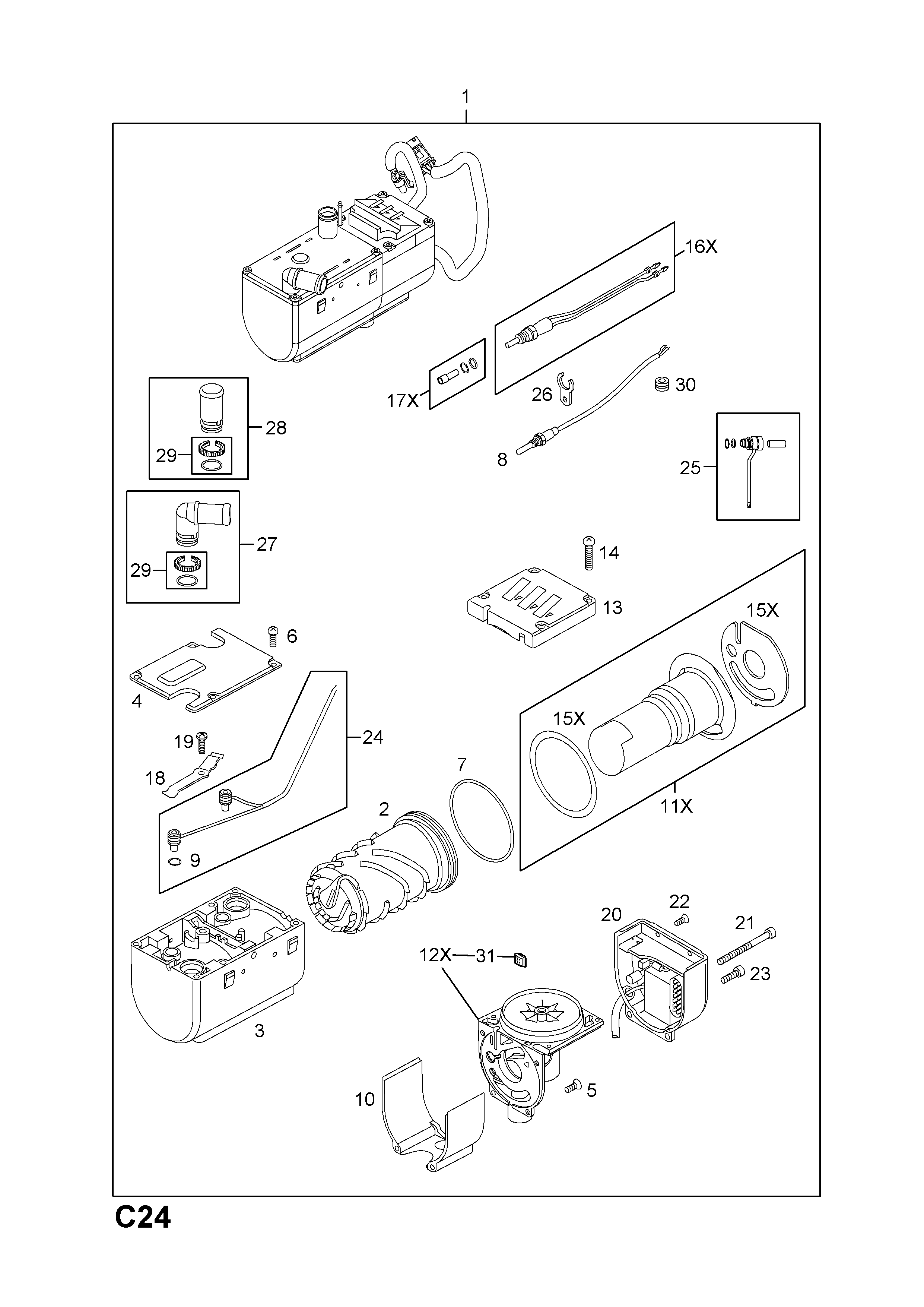 AUXILIARY HEATER AND PARKING HEATER