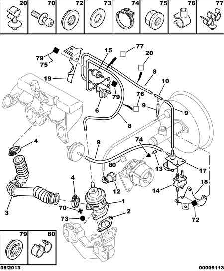 GAS RECYCLING CIRCUIT for Peugeot 406 406